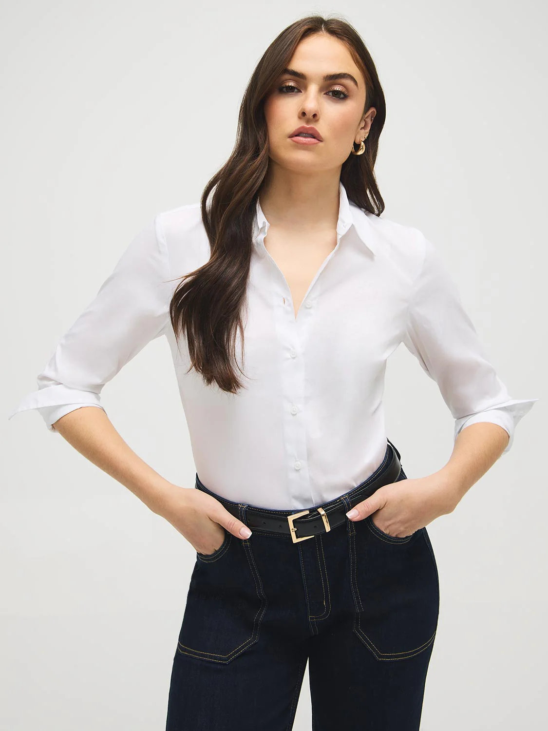 Cotton-Blend Blouse