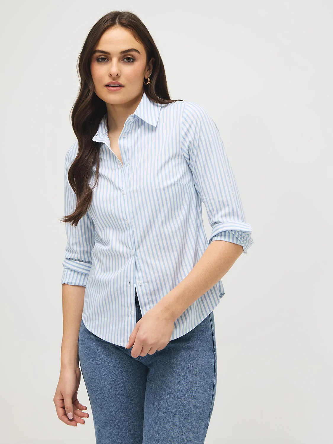 Striped Cotton-Blend Blouse - Image 2