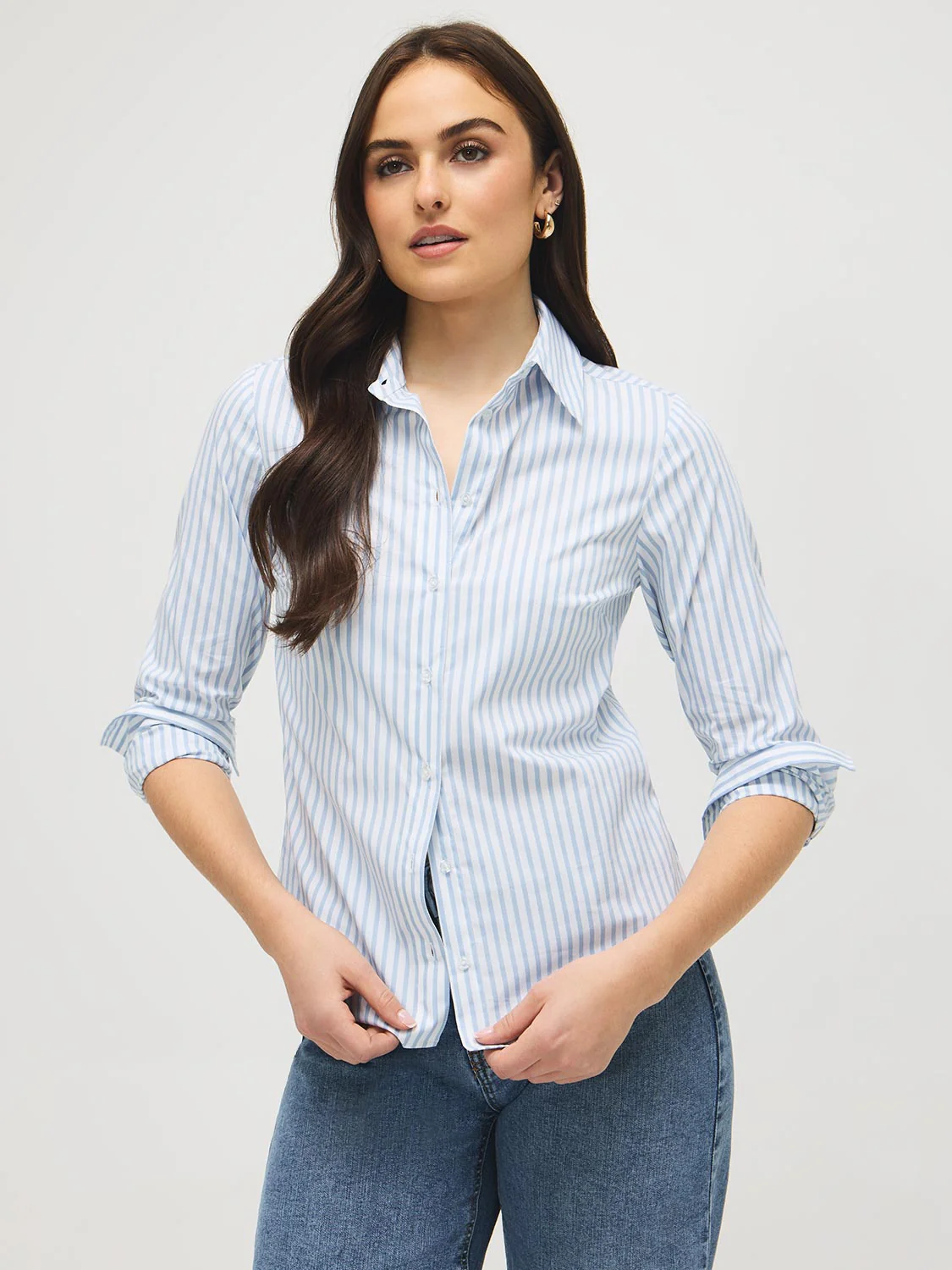 Striped Cotton-Blend Blouse - Image 4
