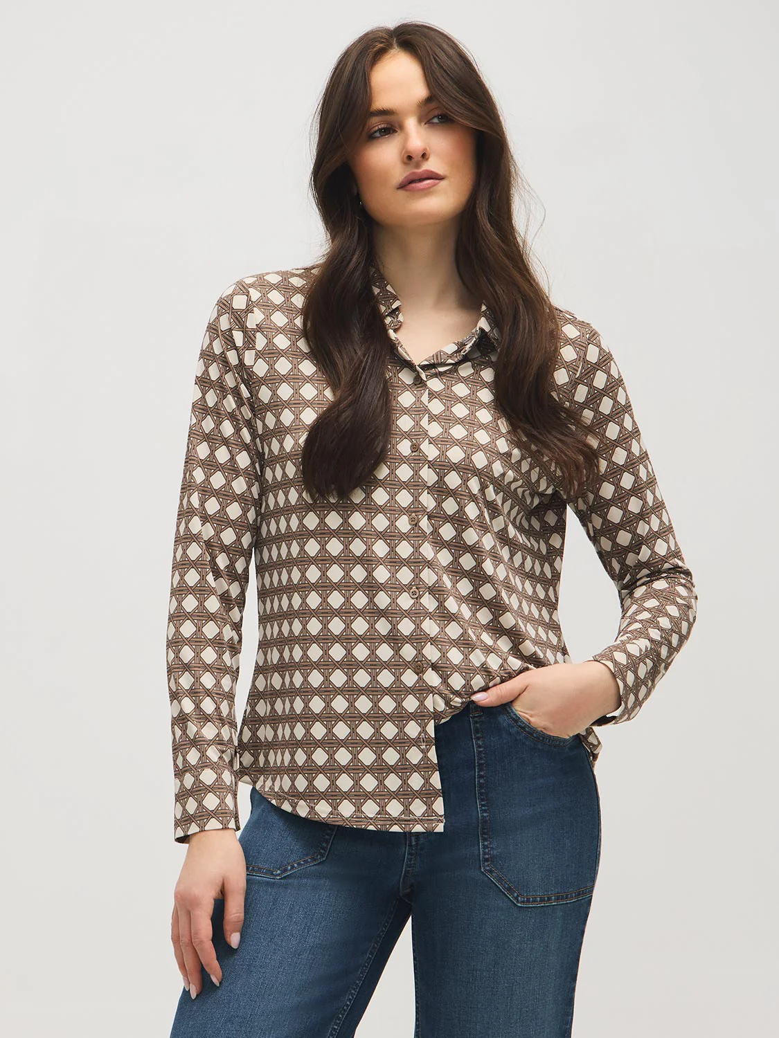 Geo Print Blouse
