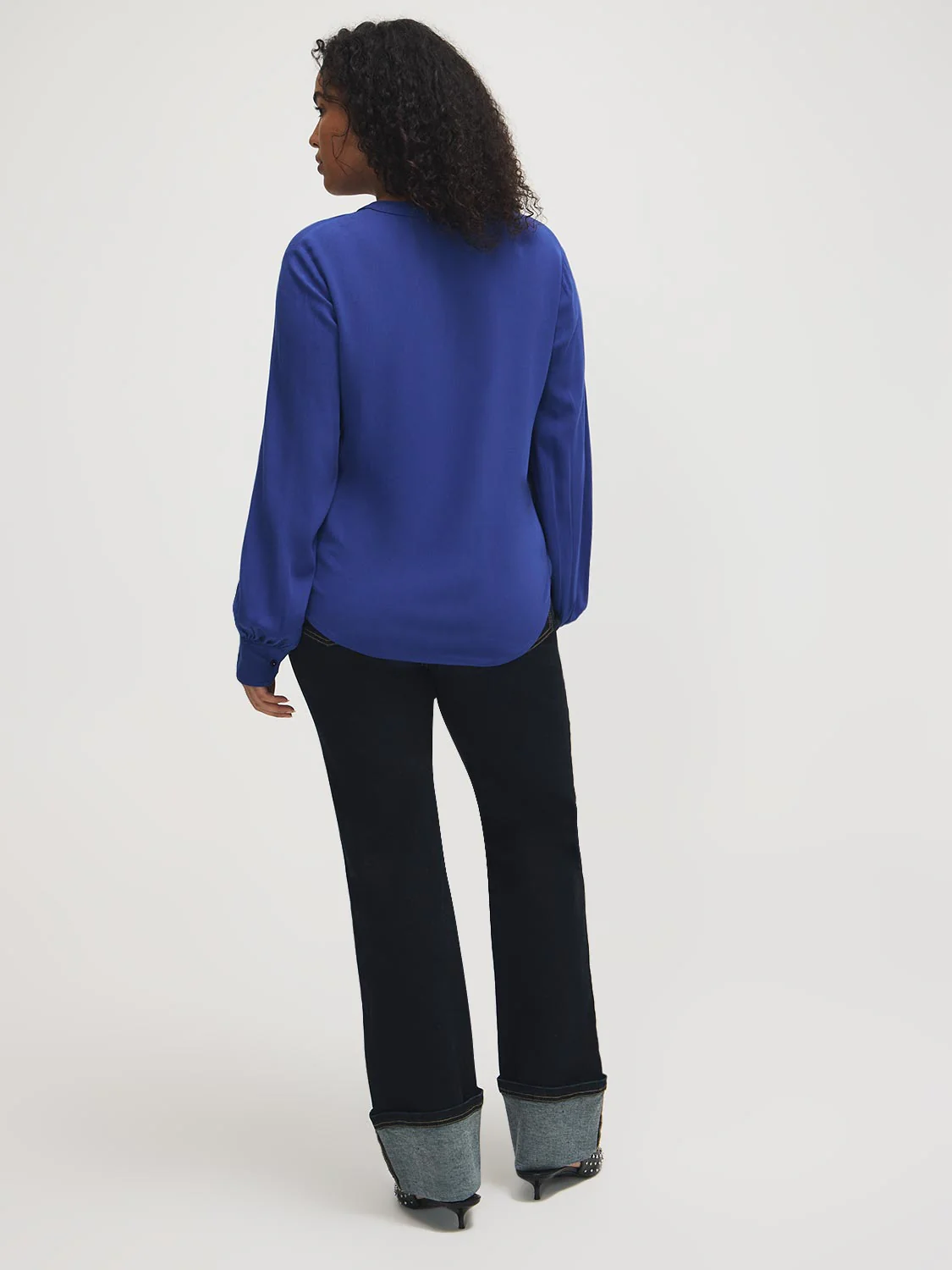 Split Collar Popover Blouse - Image 4