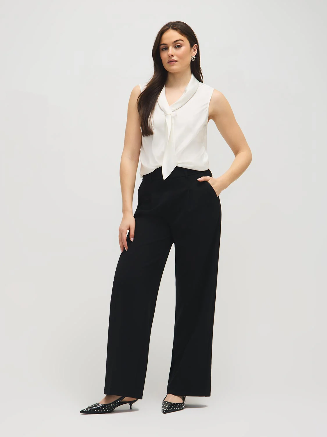 Tie-Neck Satin-Like Top - Image 3