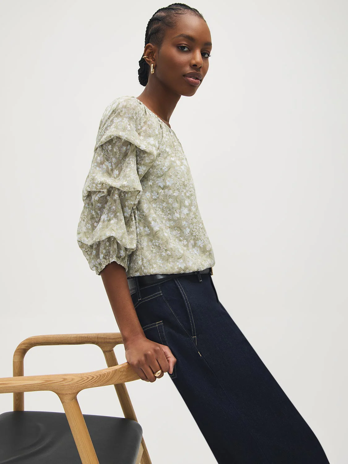 Tiered Bubble Sleeve Top - Image 3