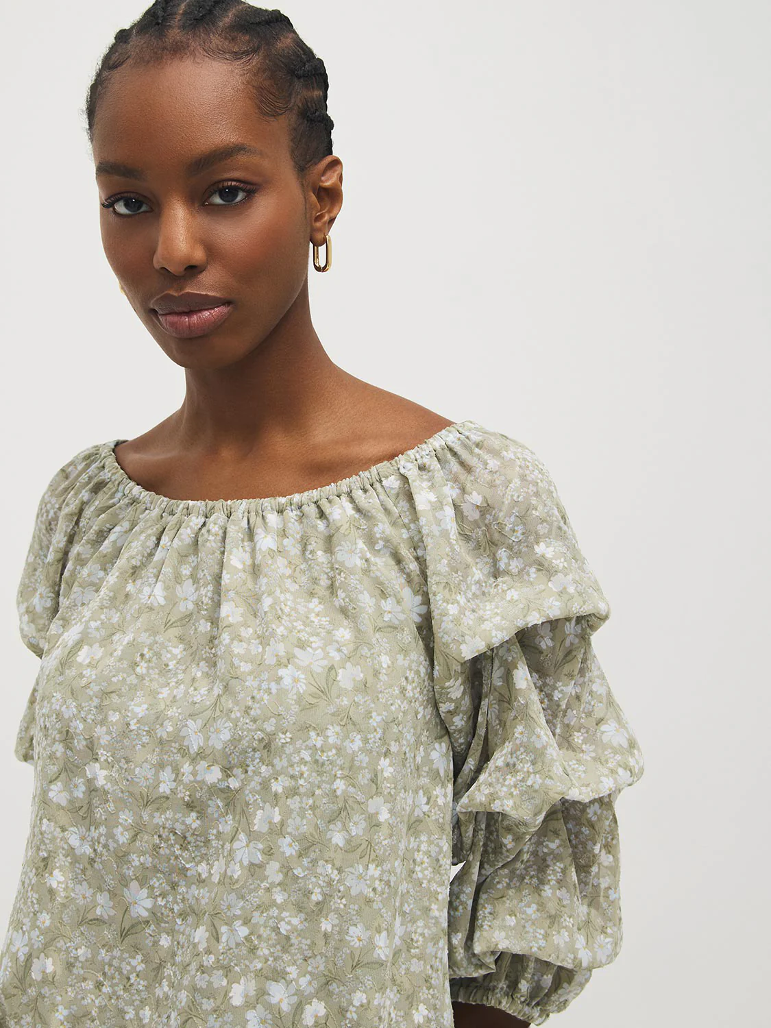 Tiered Bubble Sleeve Top - Image 4