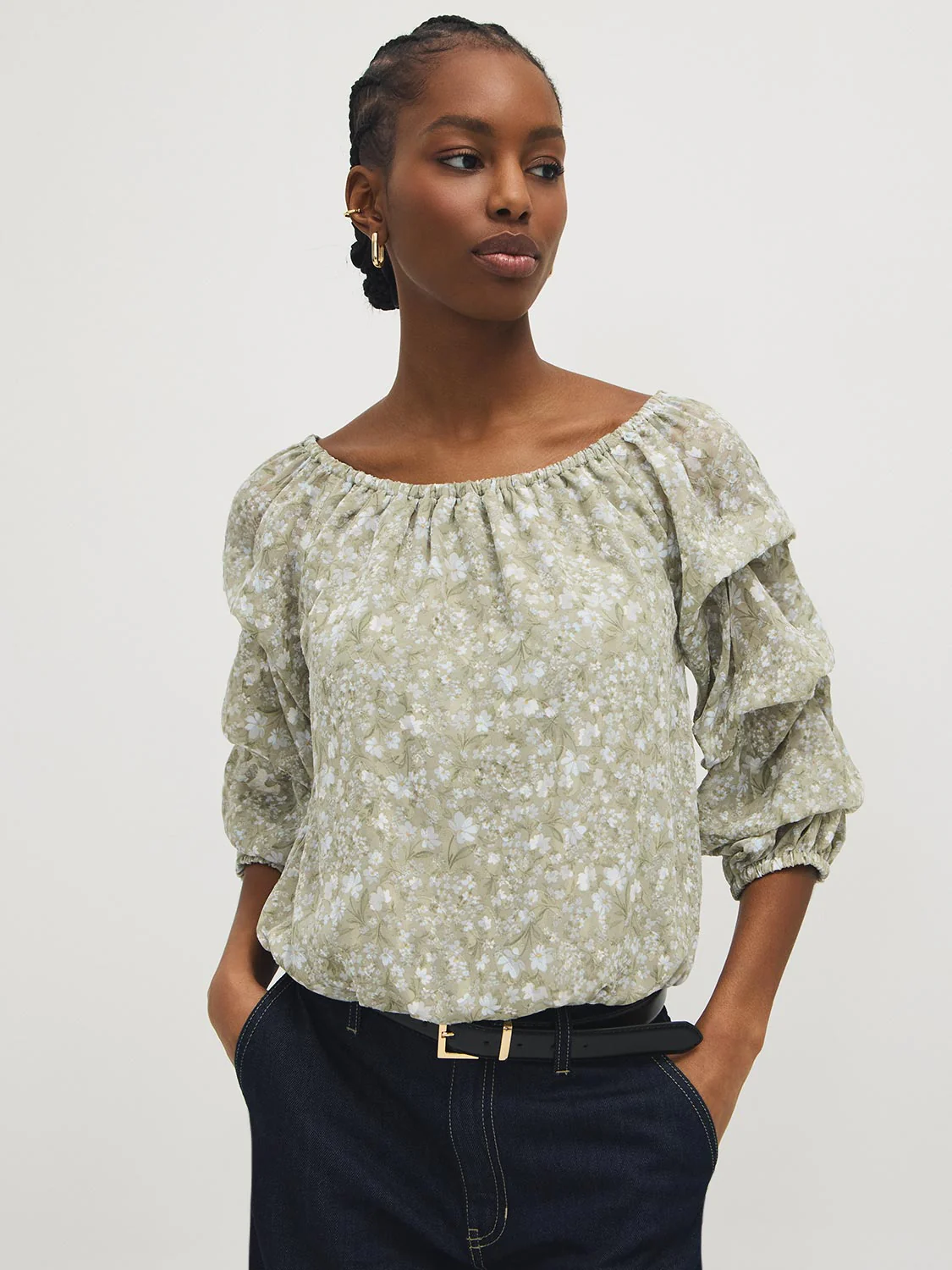 Tiered Bubble Sleeve Top - Image 5