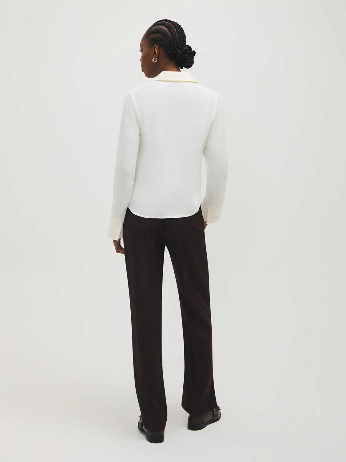 Bow Button-Front Blouse - Image 4
