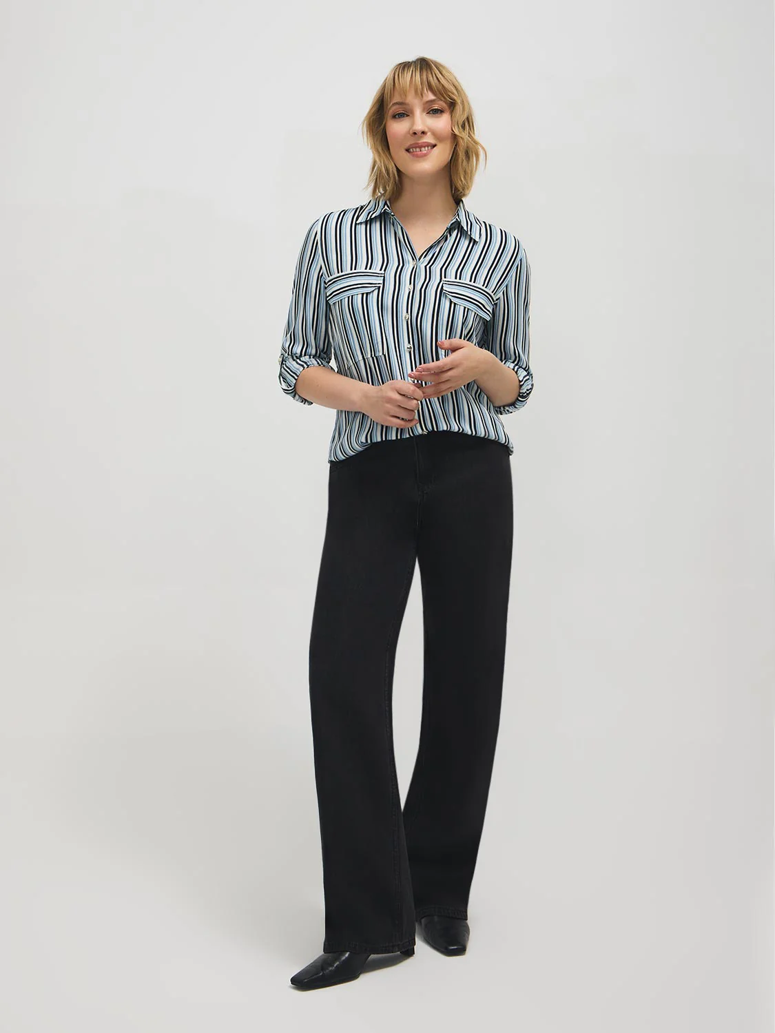 Striped Utility Blouse - Image 4