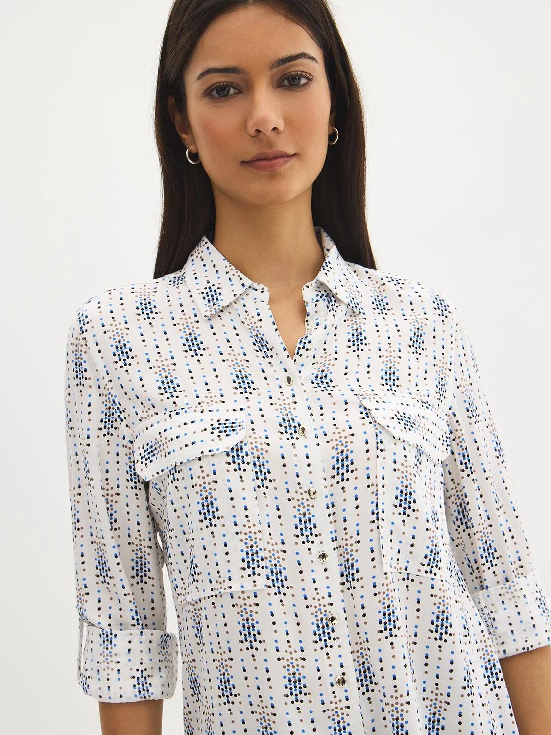 Printed Utility Blouse - Image 2