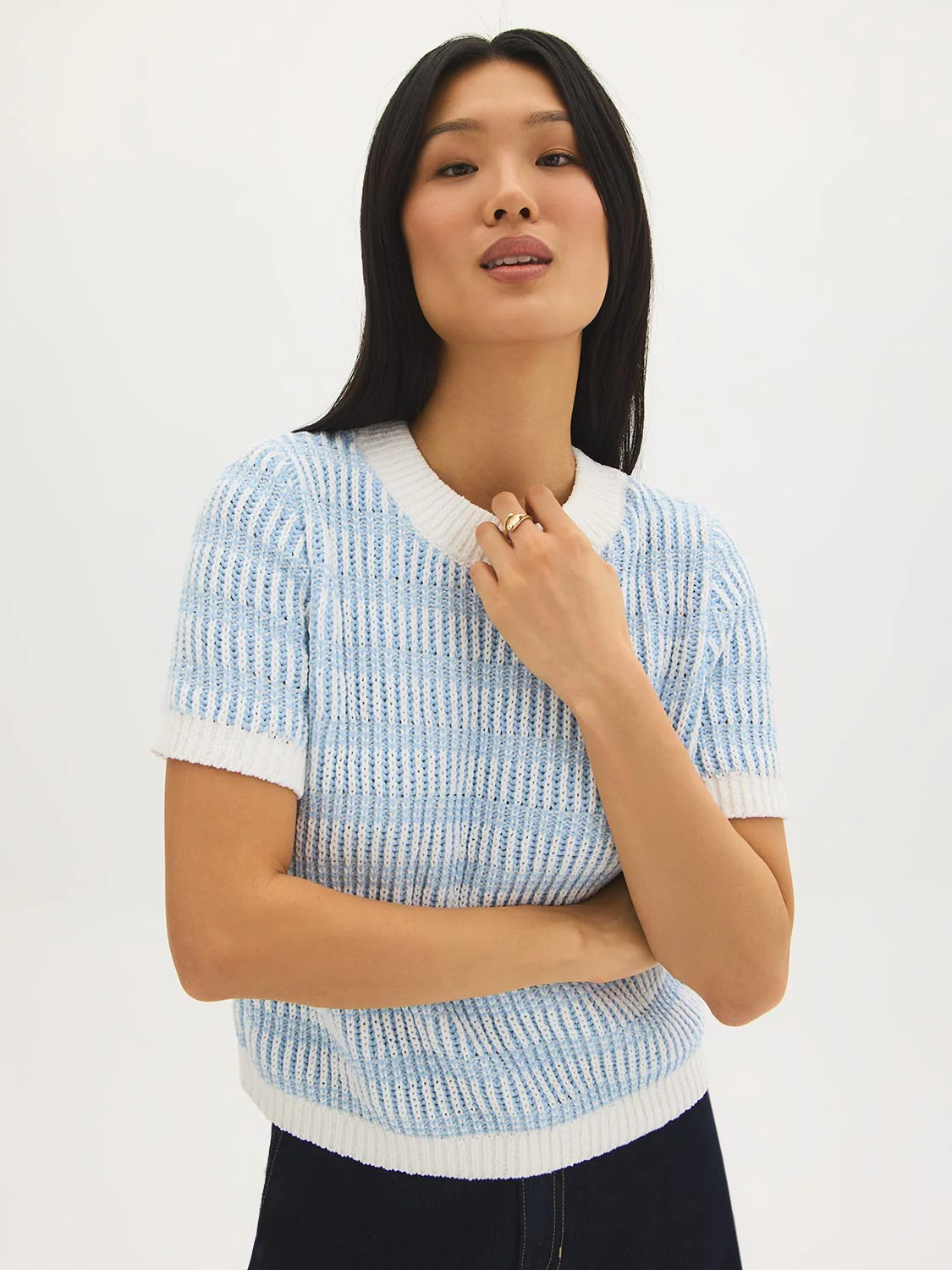 Two-Tone Chenille Sweater - Image 2