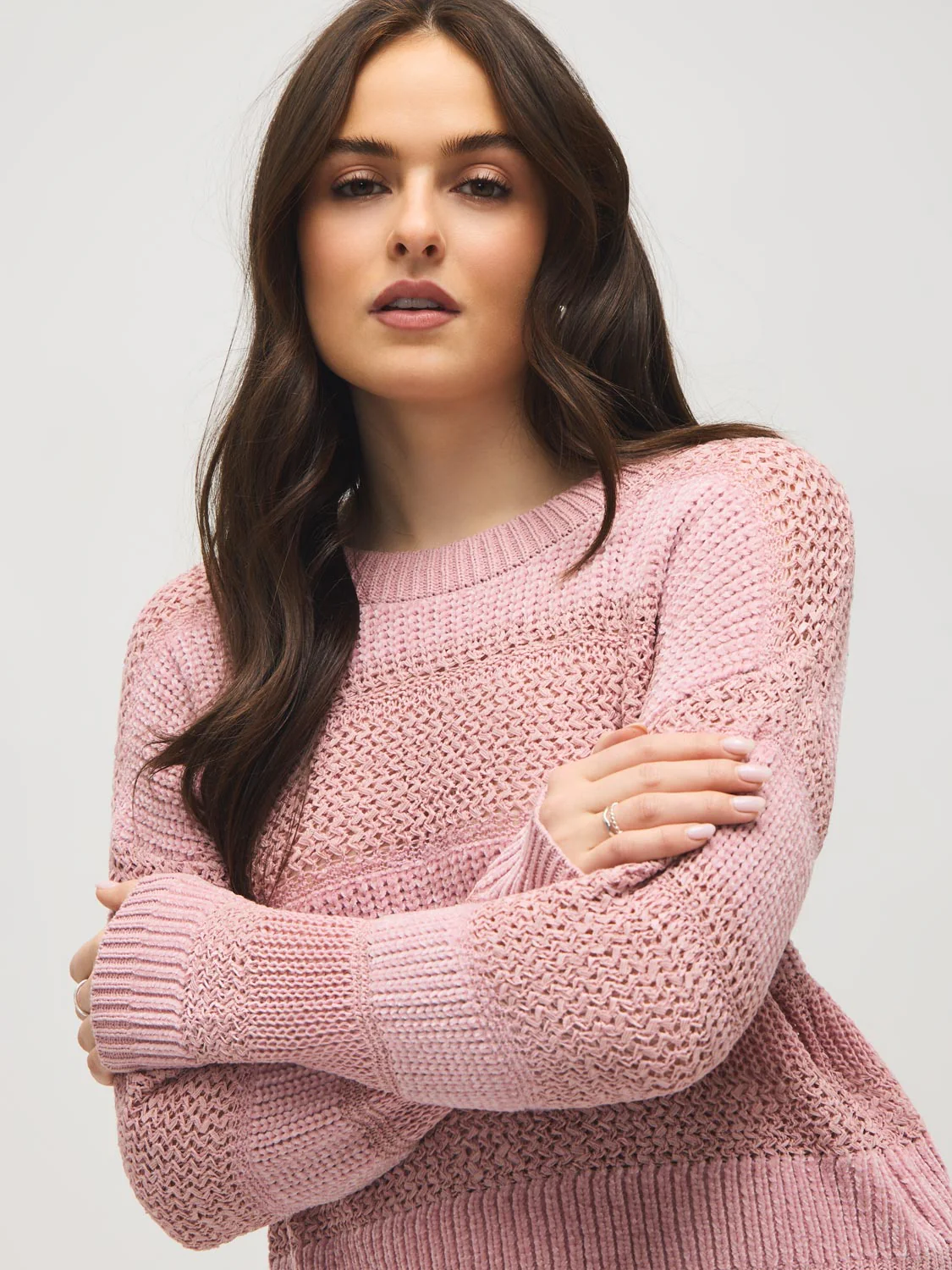 Multi-Stitch Knit Sweater