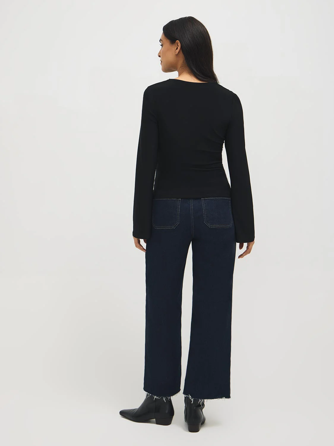 Crew Neck Top With Bell Sleeves - Image 3