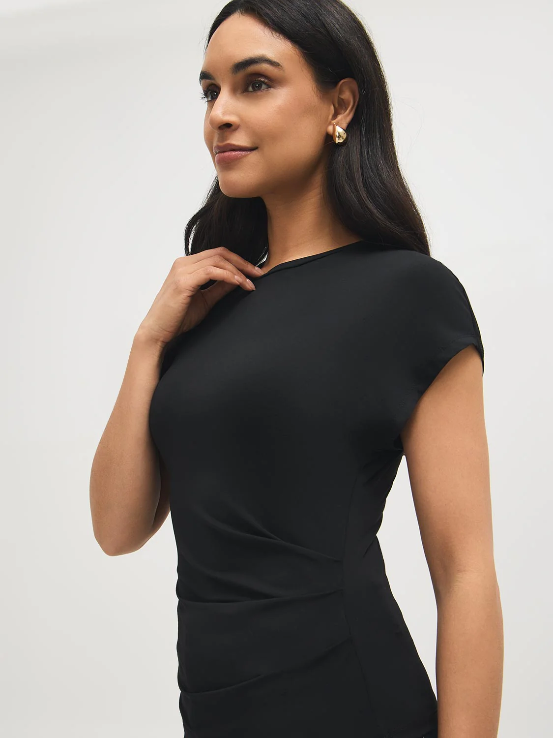 Dolman Sleeve Top With Side Pleats - Image 6