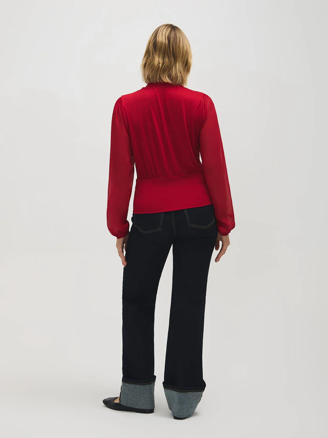 Crepe Tie-Neck Top - Image 4