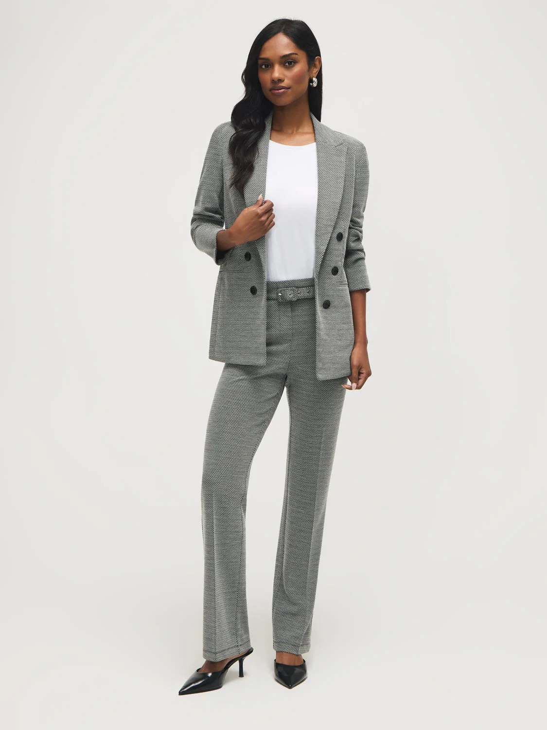 Jacquard Flare Leg Pants - Image 3