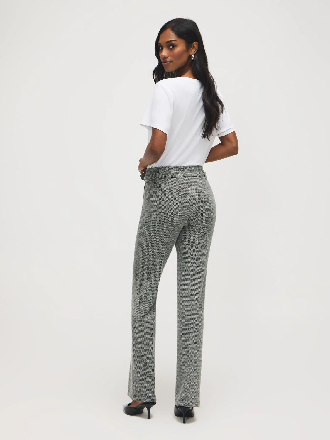 Jacquard Flare Leg Pants - Image 5