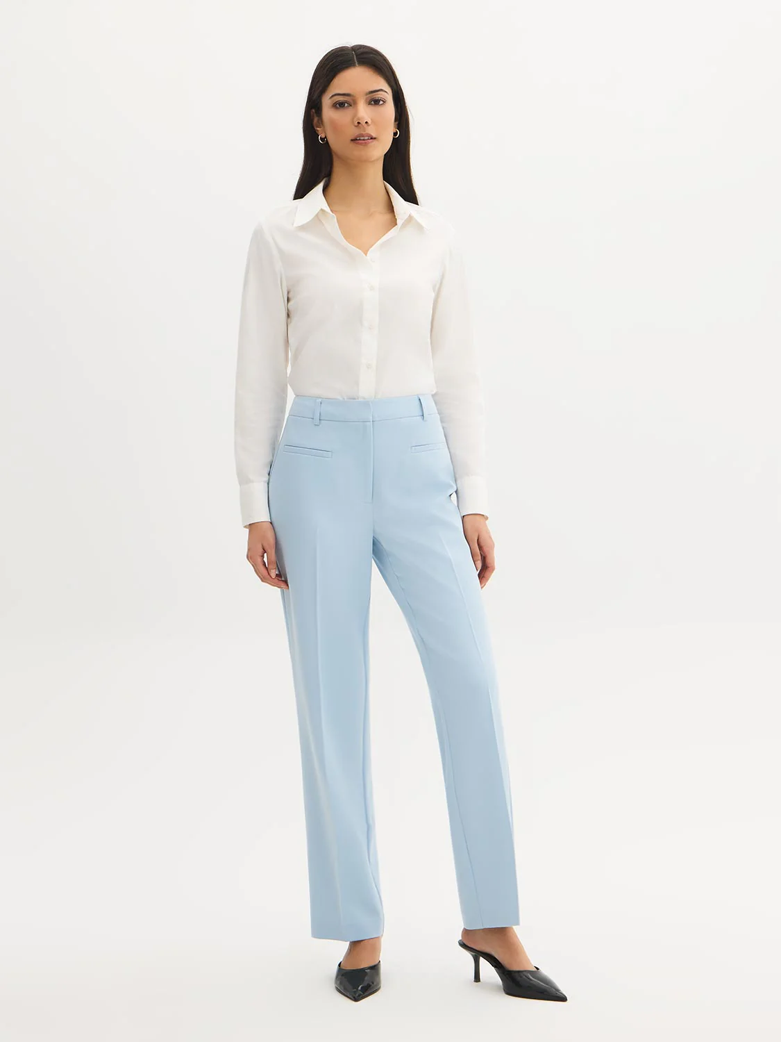 Mid-Rise Straight-Leg Pants - Image 4