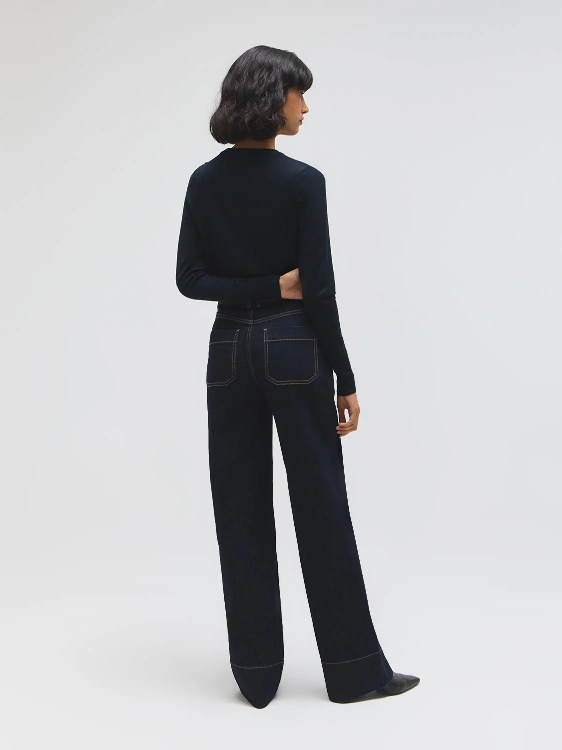 Cotton-Blend Straight Leg Jeans - Image 4