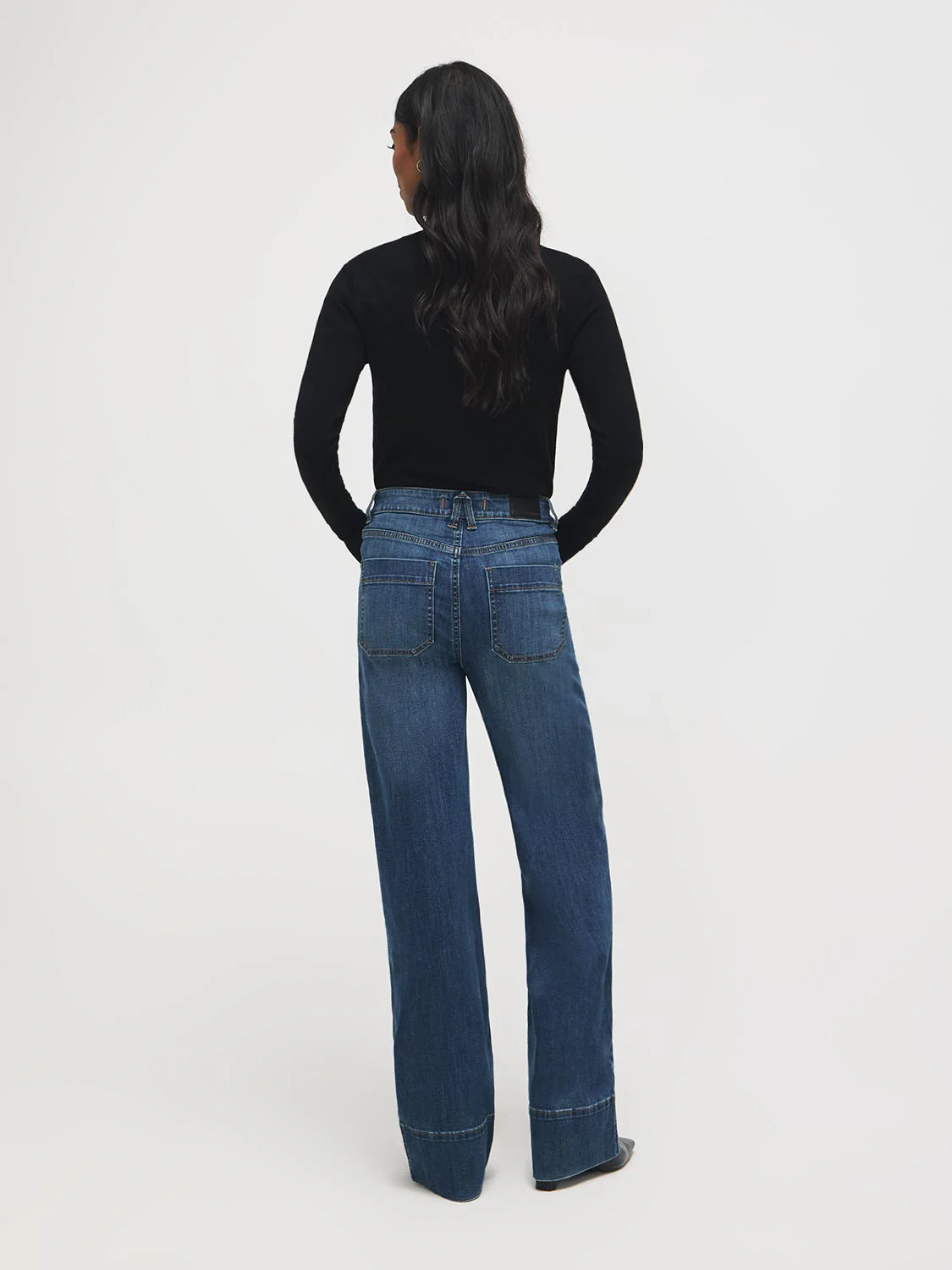 Cotton-Blend Straight Leg Jeans - Image 9
