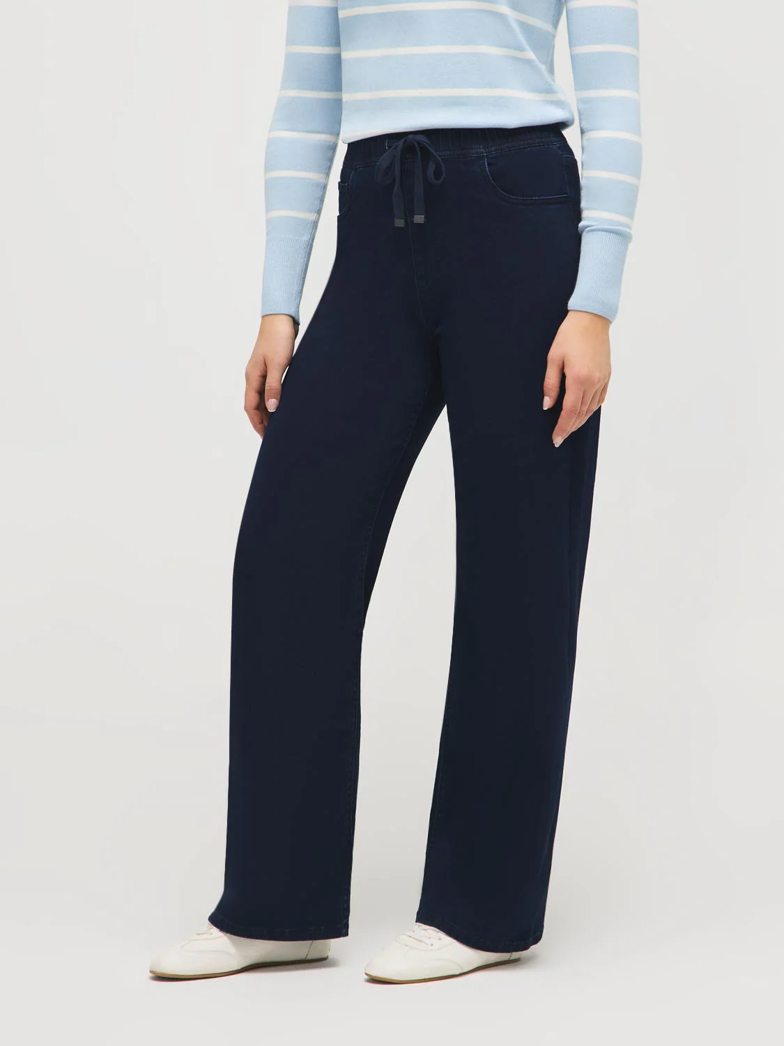 Drawstring Wide-Leg Jeans - Image 7