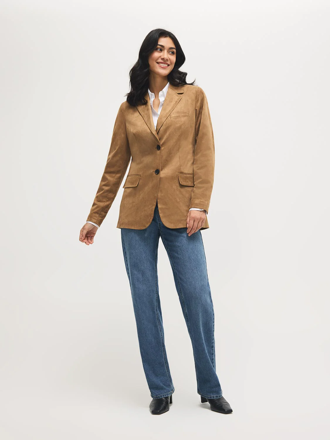 Faux Suede Blazer - Image 3