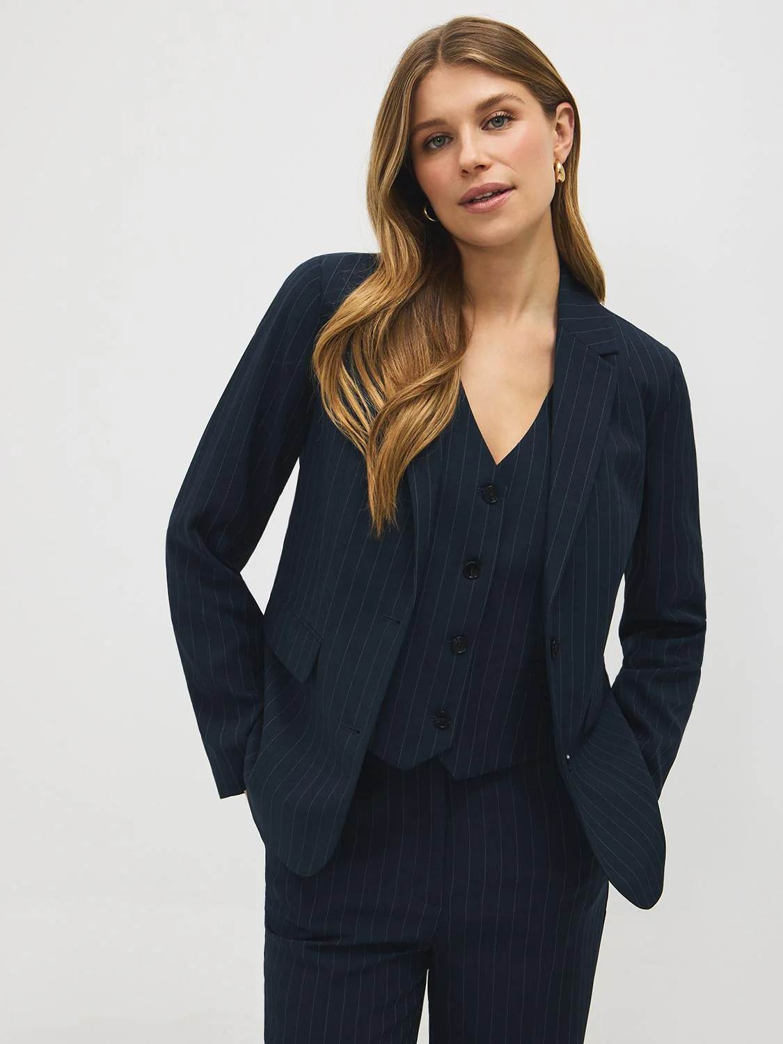 Pinstripe Blazer - Image 3