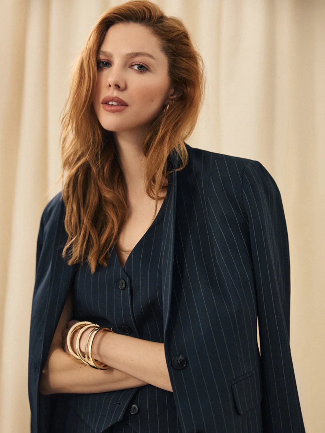 Pinstripe Blazer - Image 5