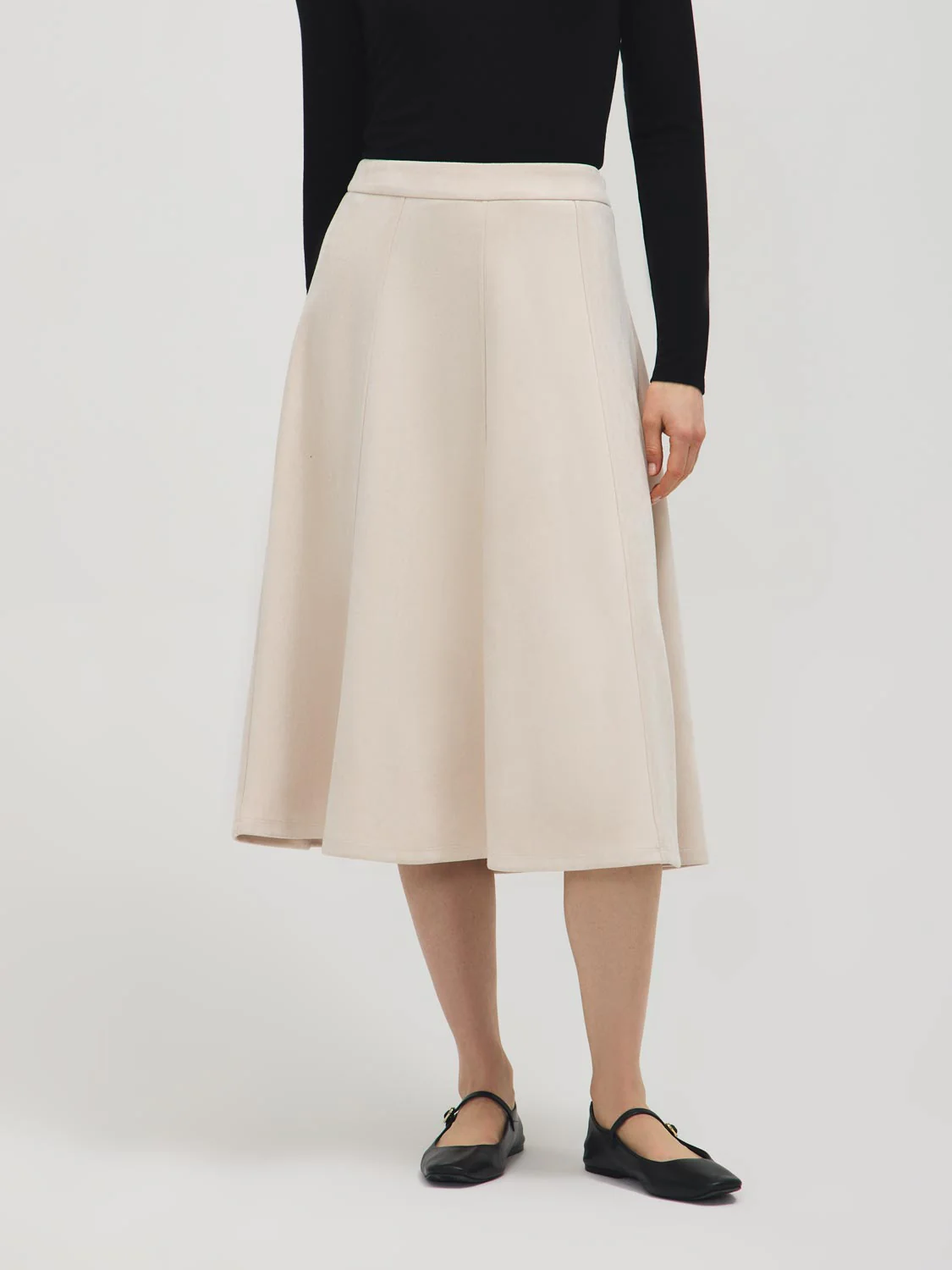 Faux Suede Panel Skirt - Image 3
