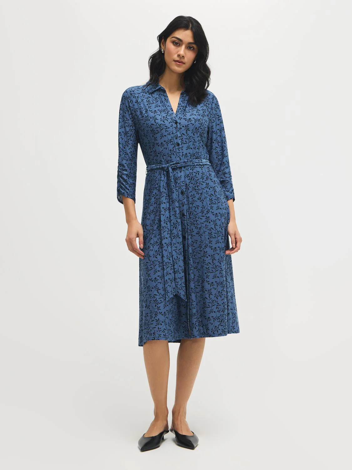 Floral Button-Front Shirt Dress - Image 3