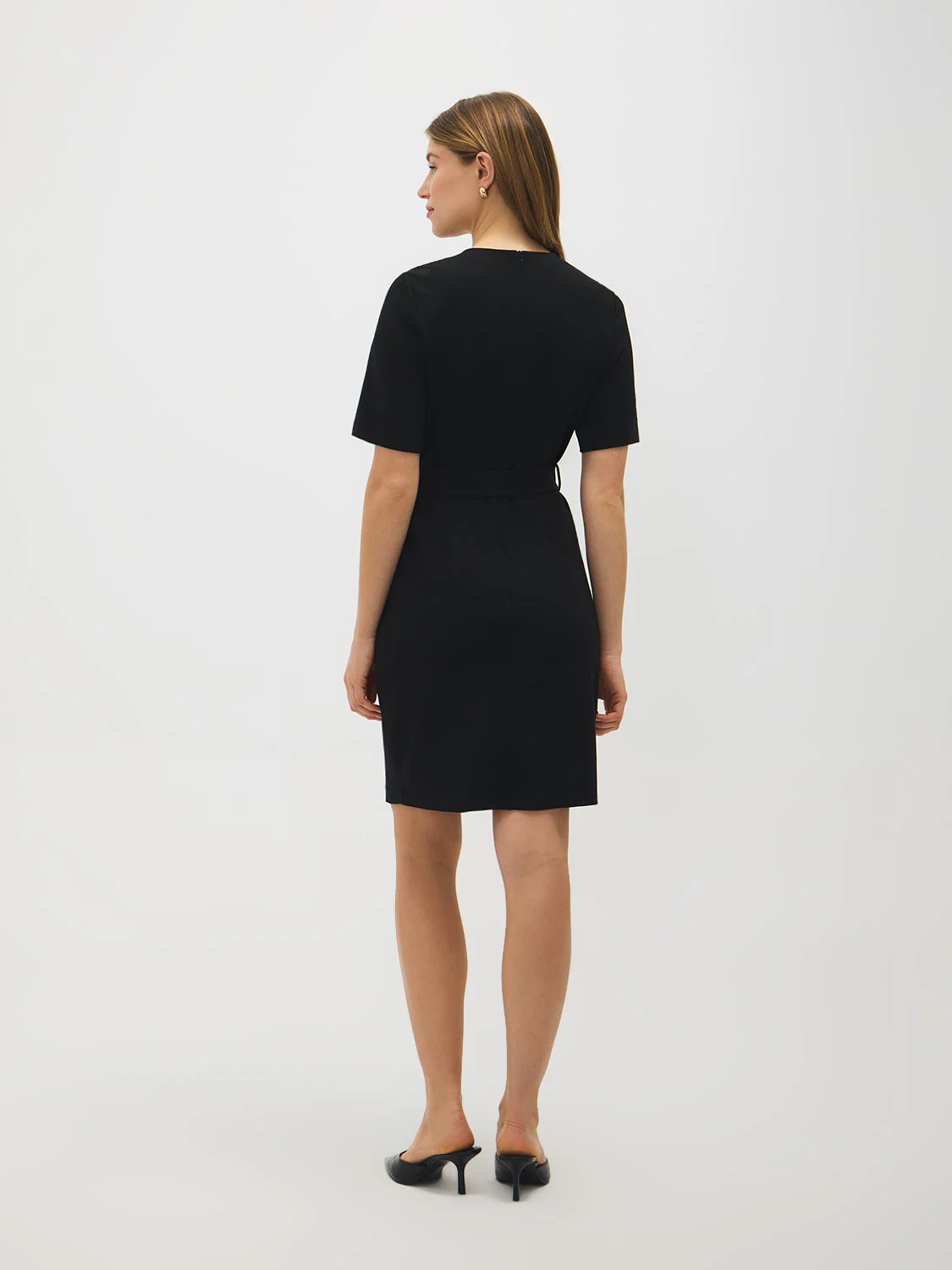Button-Front Belted Dress - Image 5