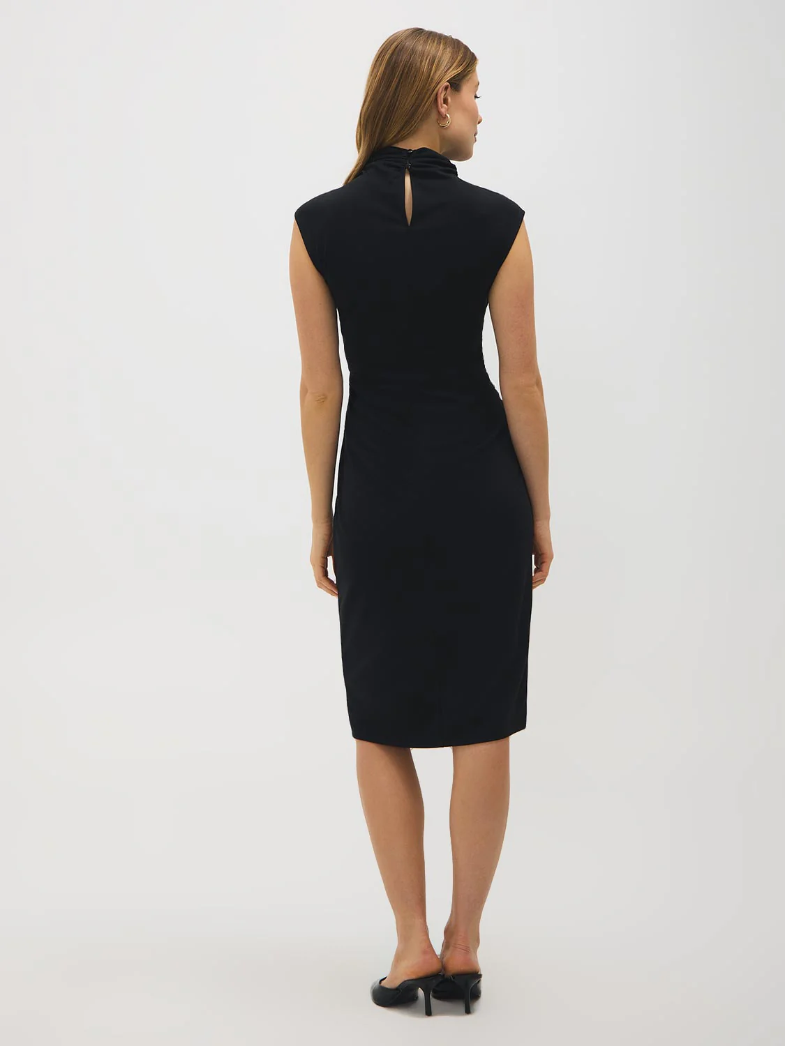 Sleeveless Draped Column Dress - Image 4
