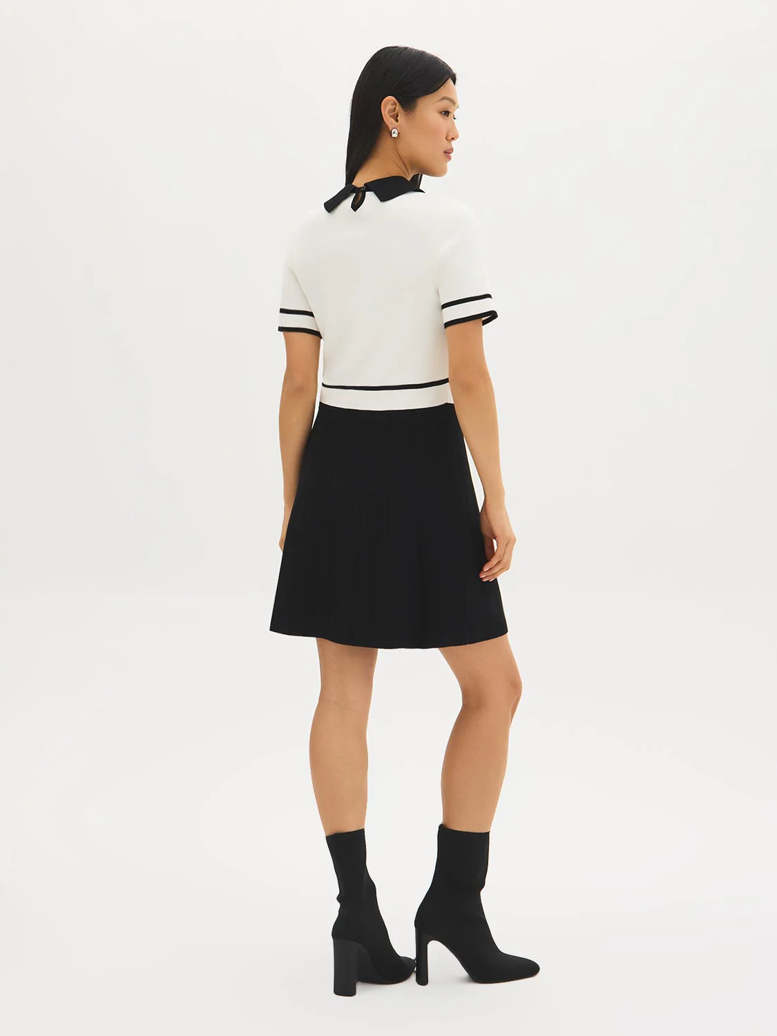 Colour Block Mini Sweater Dress - Image 6