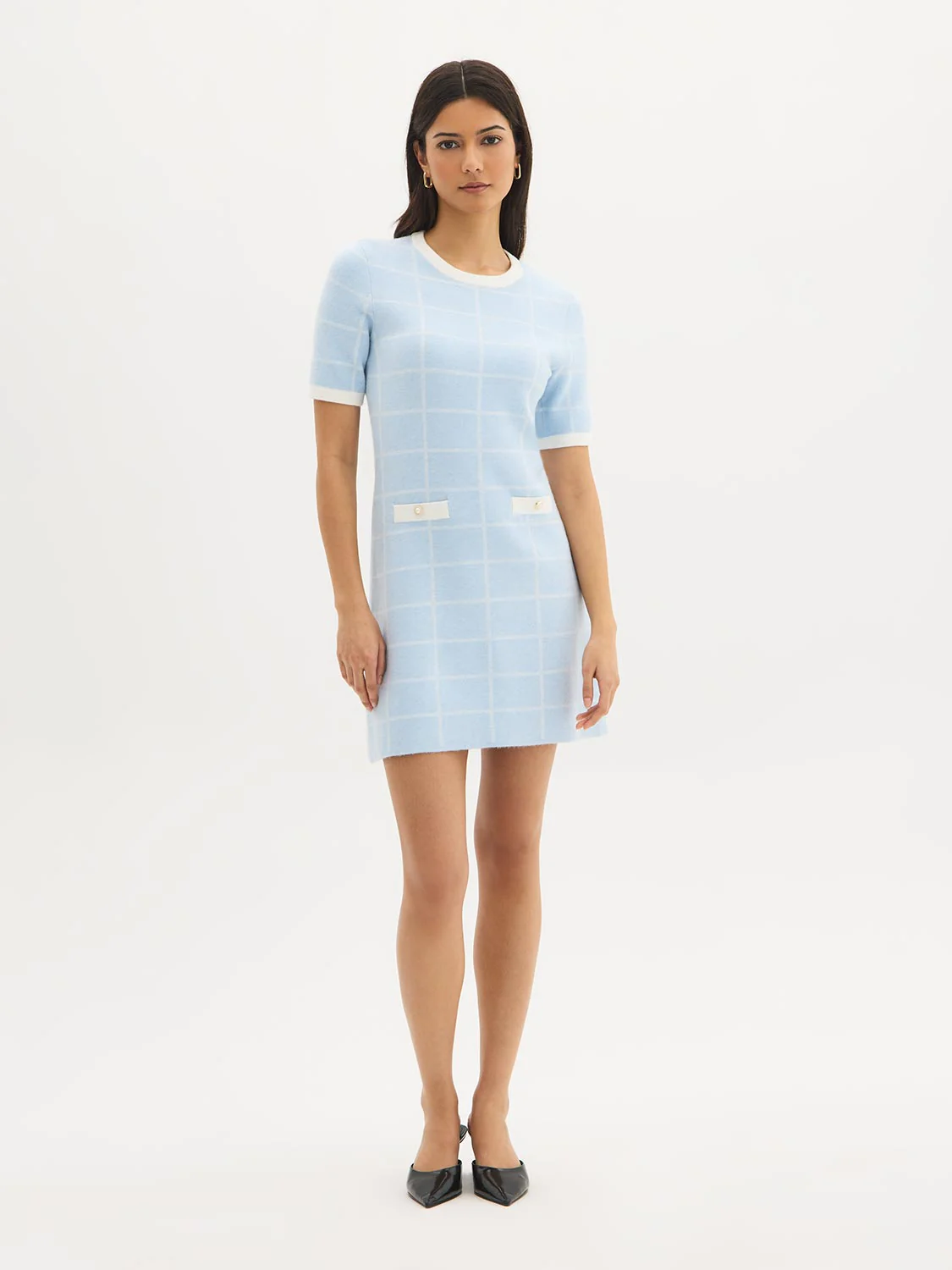 Plaid Mini Sweater Dress - Image 4