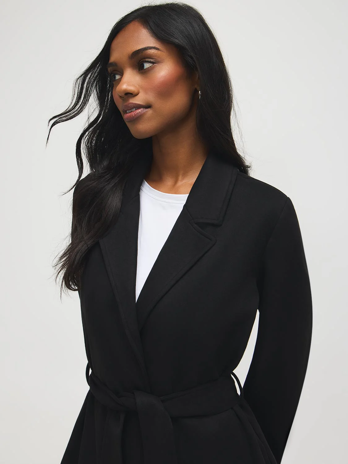 Faux Suede Mid-Length Coat - Image 4