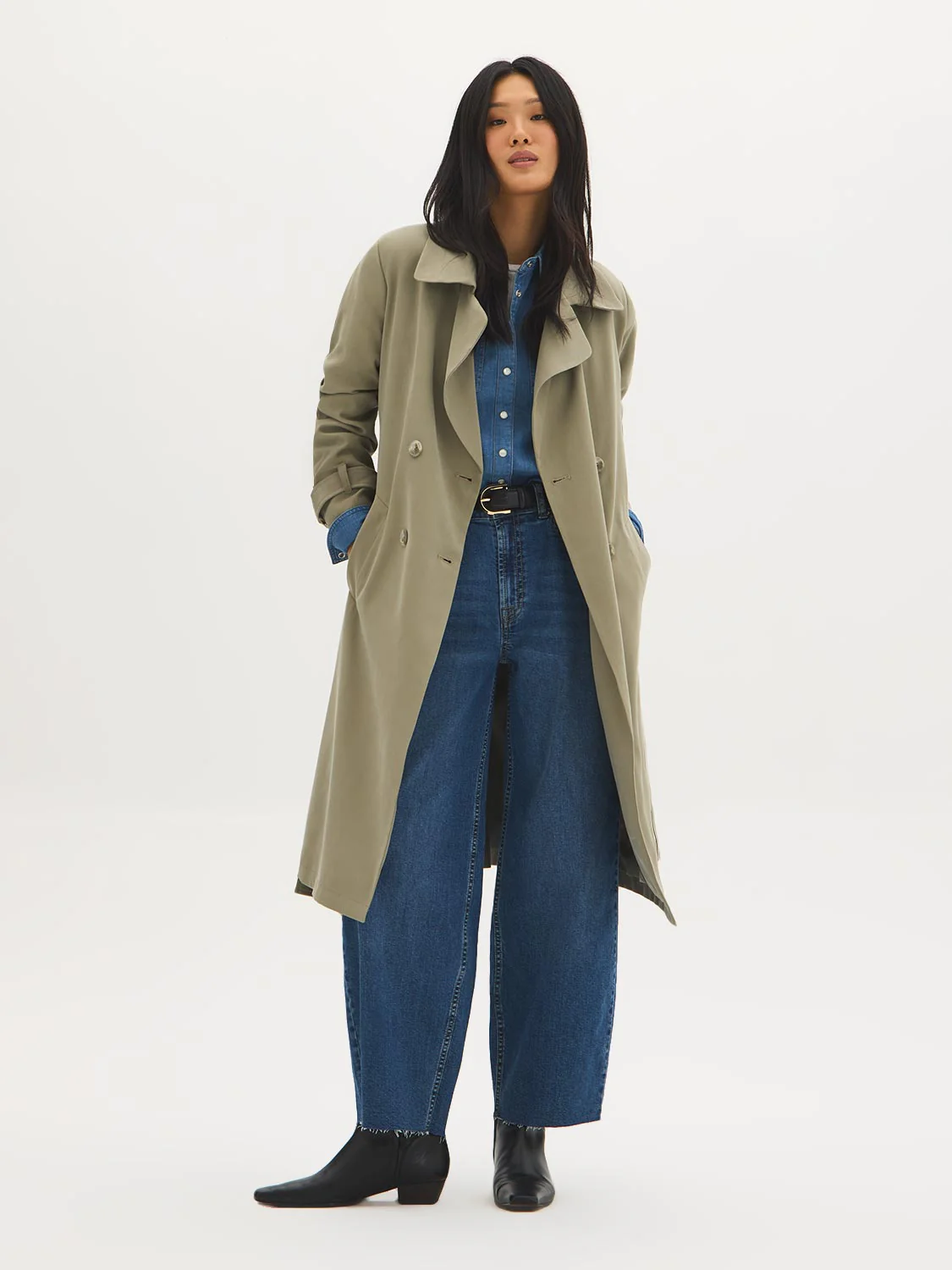 Trench Coat With Belt - Image 4