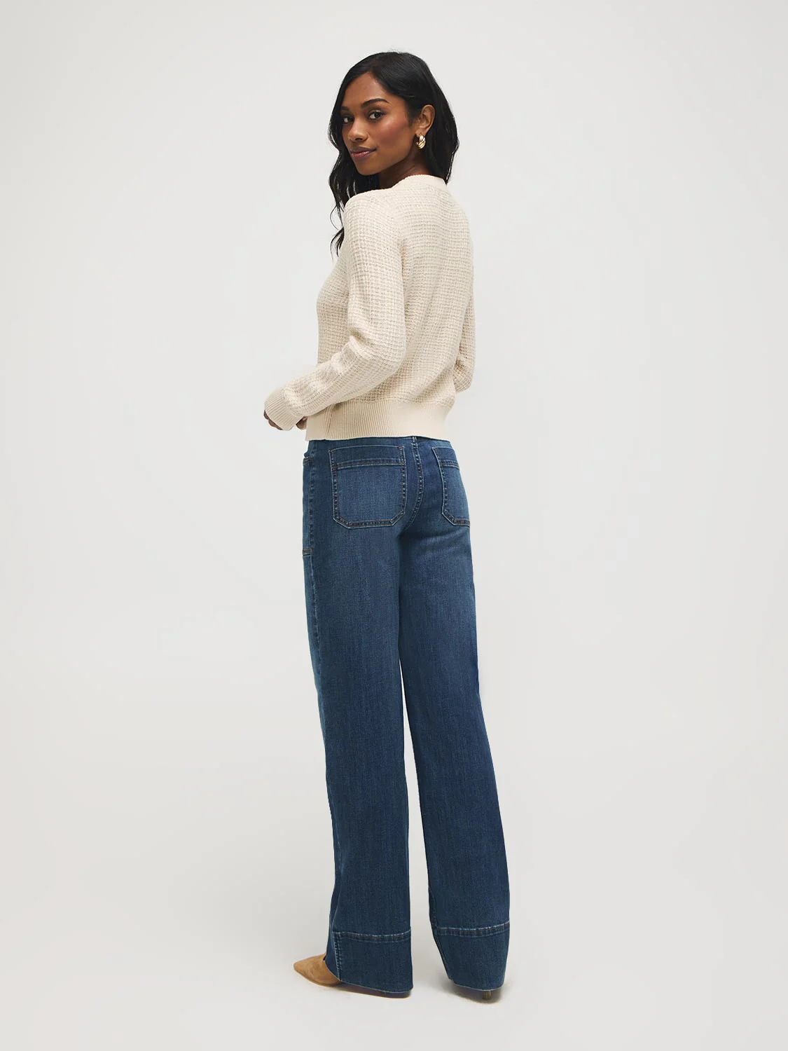 Cotton Blend Button-Front Cardigan - Image 9