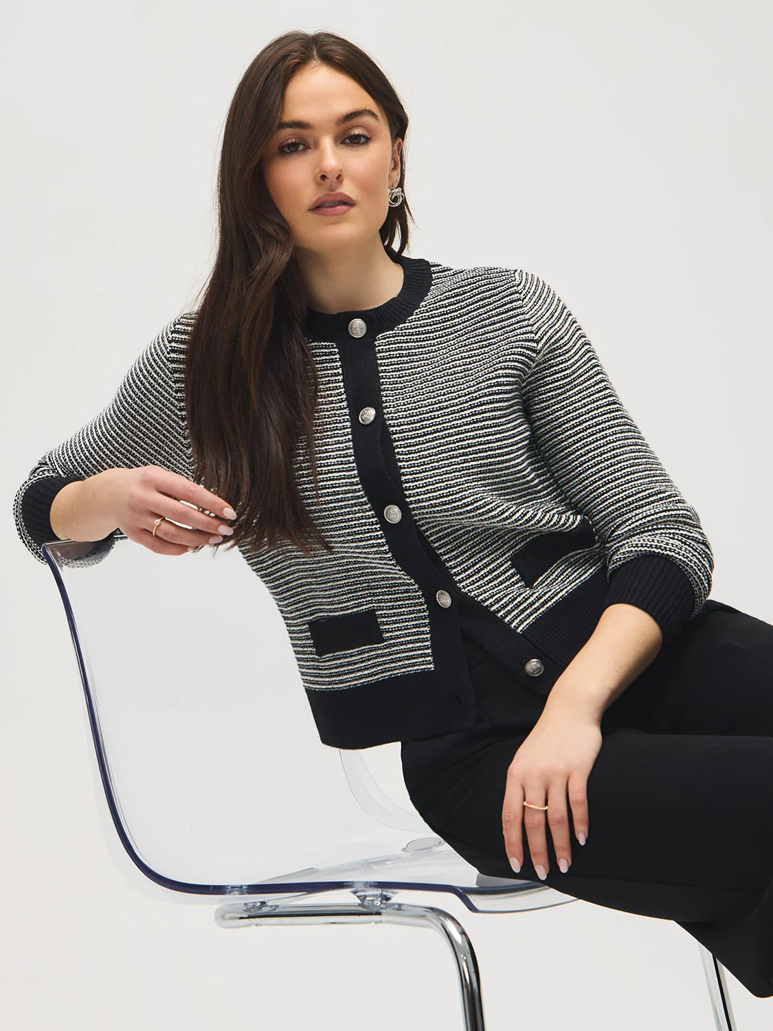 Tweed Button-Front Cardigan - Image 11