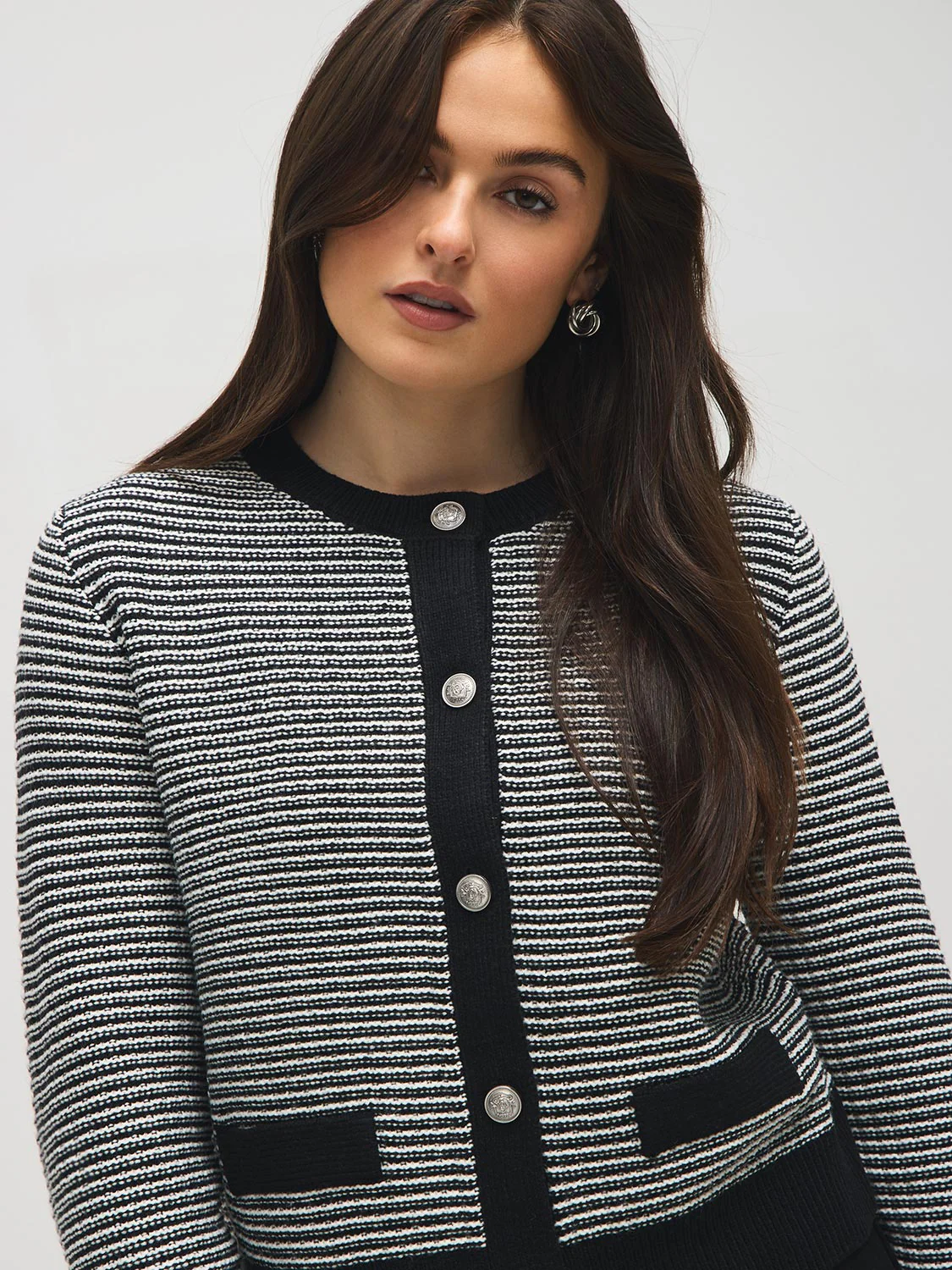 Tweed Button-Front Cardigan - Image 13