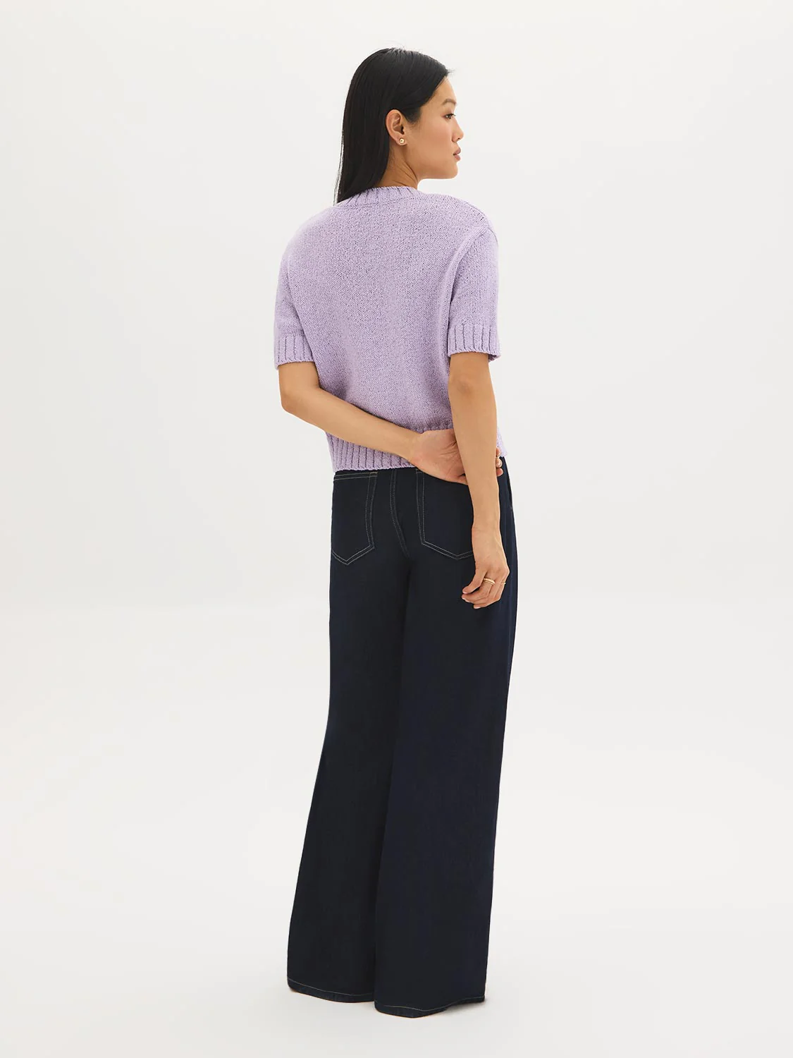 Cotton-Blend Short Sleeve Cardigan - Image 6