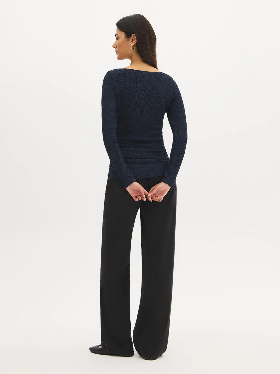 Boat Neck Ruched Top - Image 12