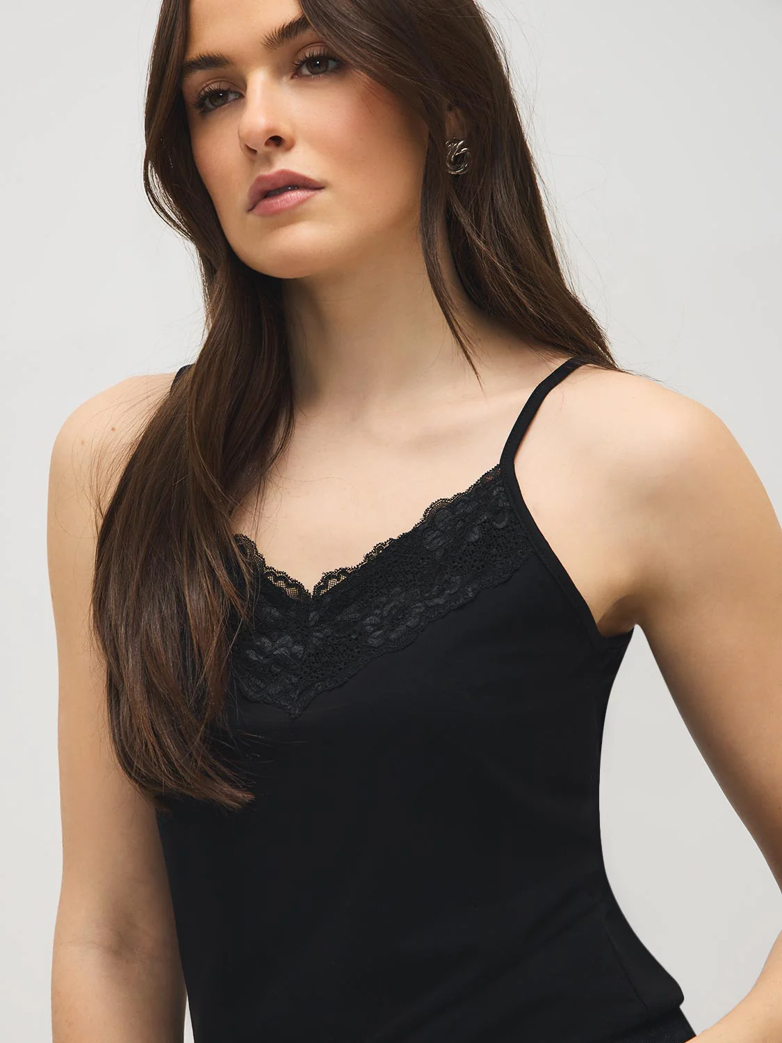 Cotton-Blend Tank Top With Lace Trim - Image 14