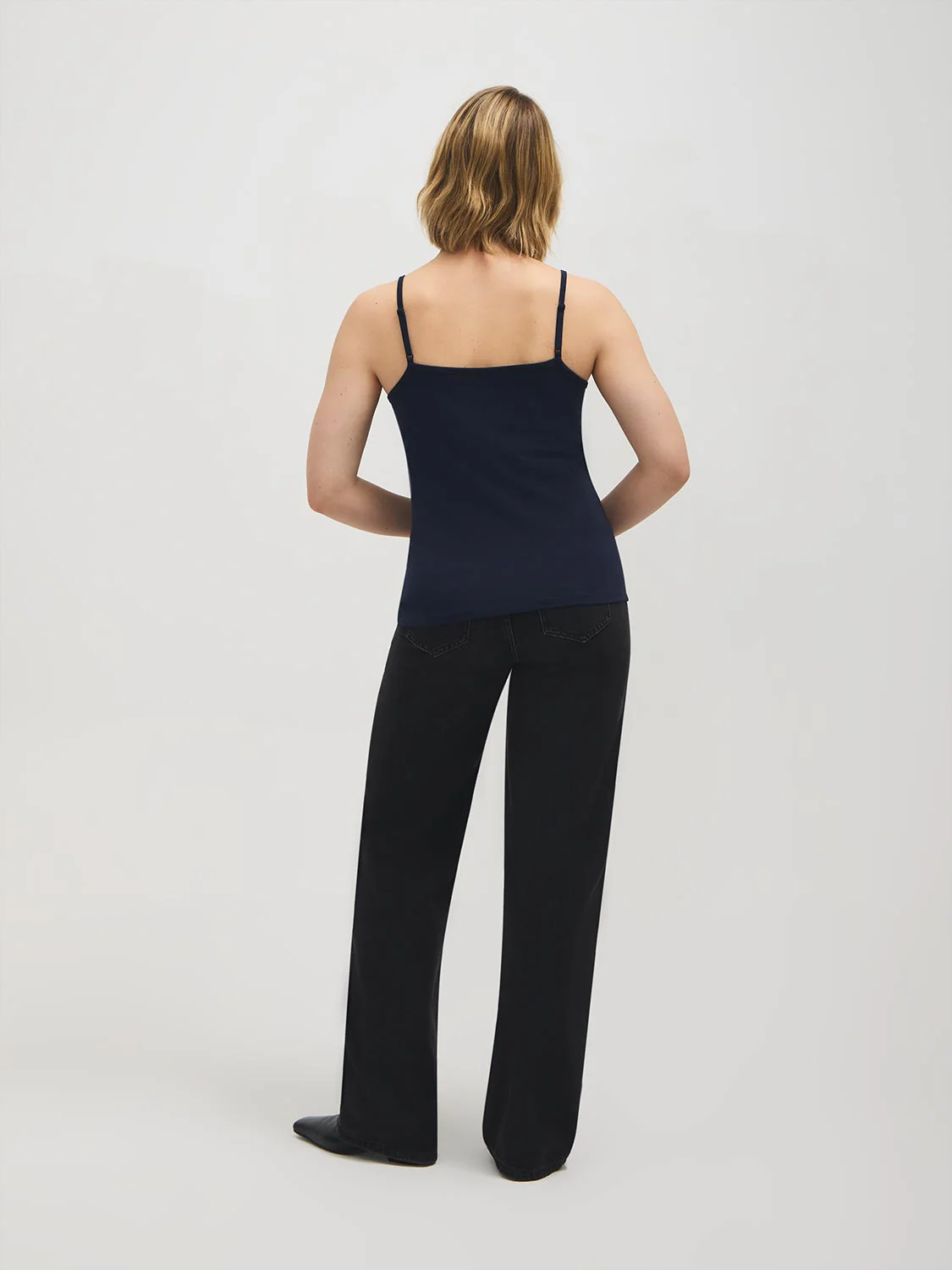 Cotton-Blend Tank Top With Lace Trim - Image 4