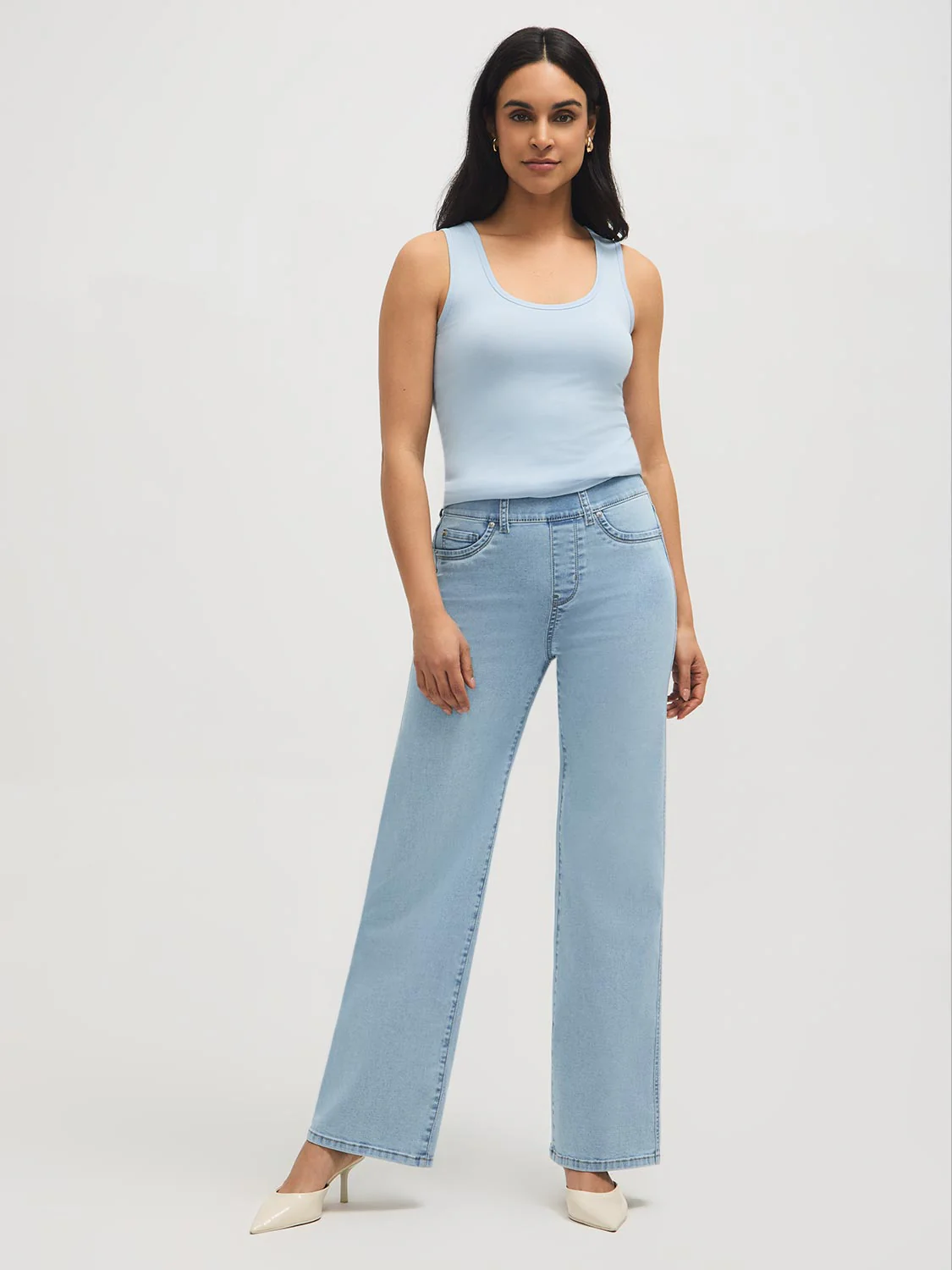 Cotton-Blend Scoop Neck Tank Top - Image 3