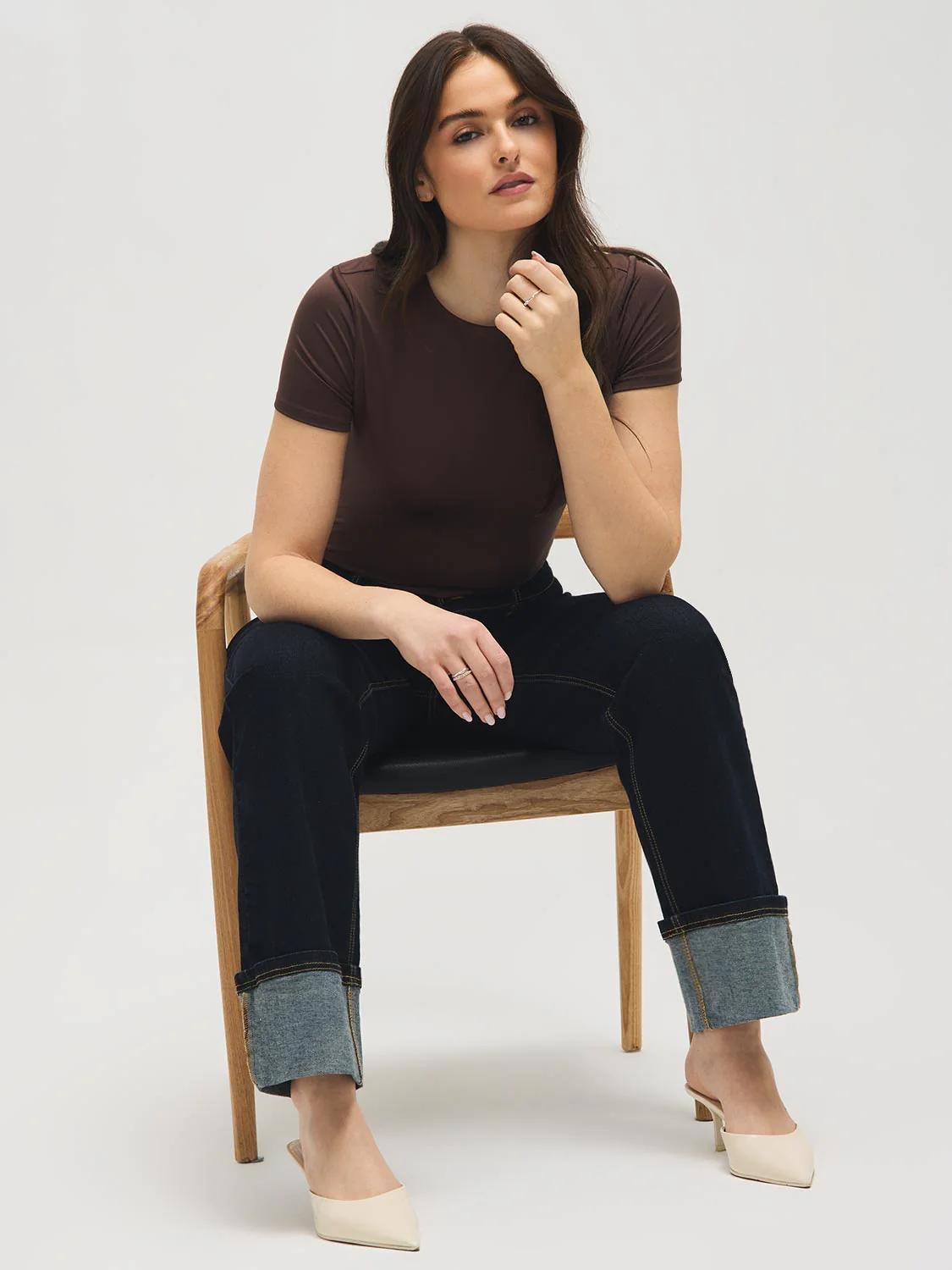 Double Layer Crew Neck T-Shirt