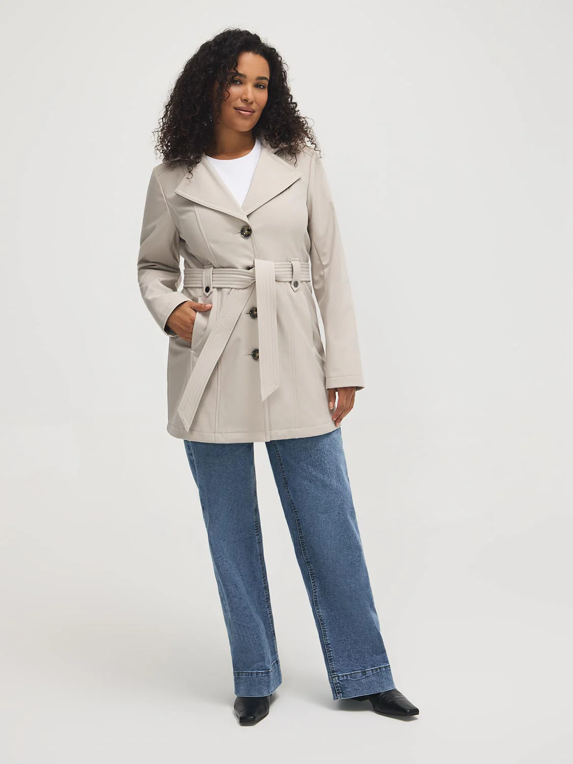 Mid-Length Hooded Trench Coat - Image 8