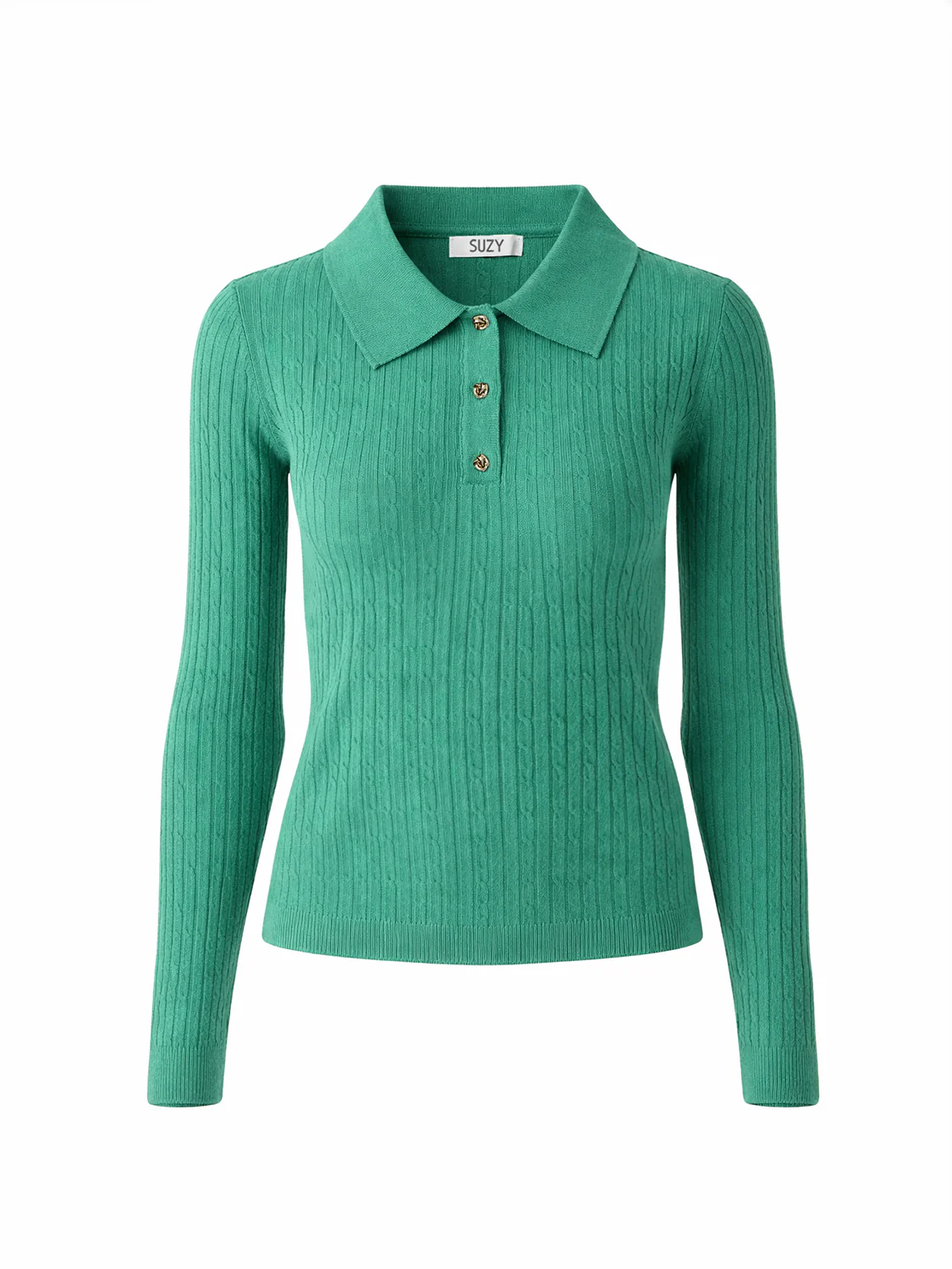Johnny Collar Cable Knit Sweater - Image 4