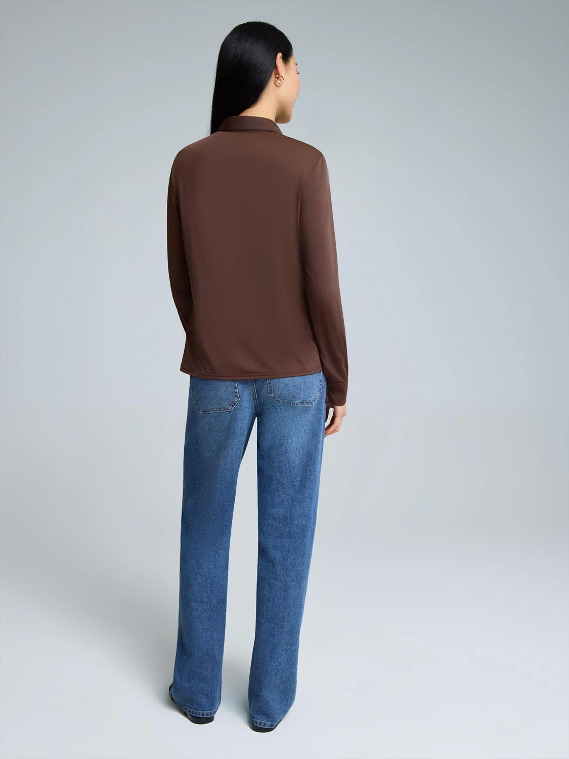 Long Sleeve Button-Up Blouse - Image 4