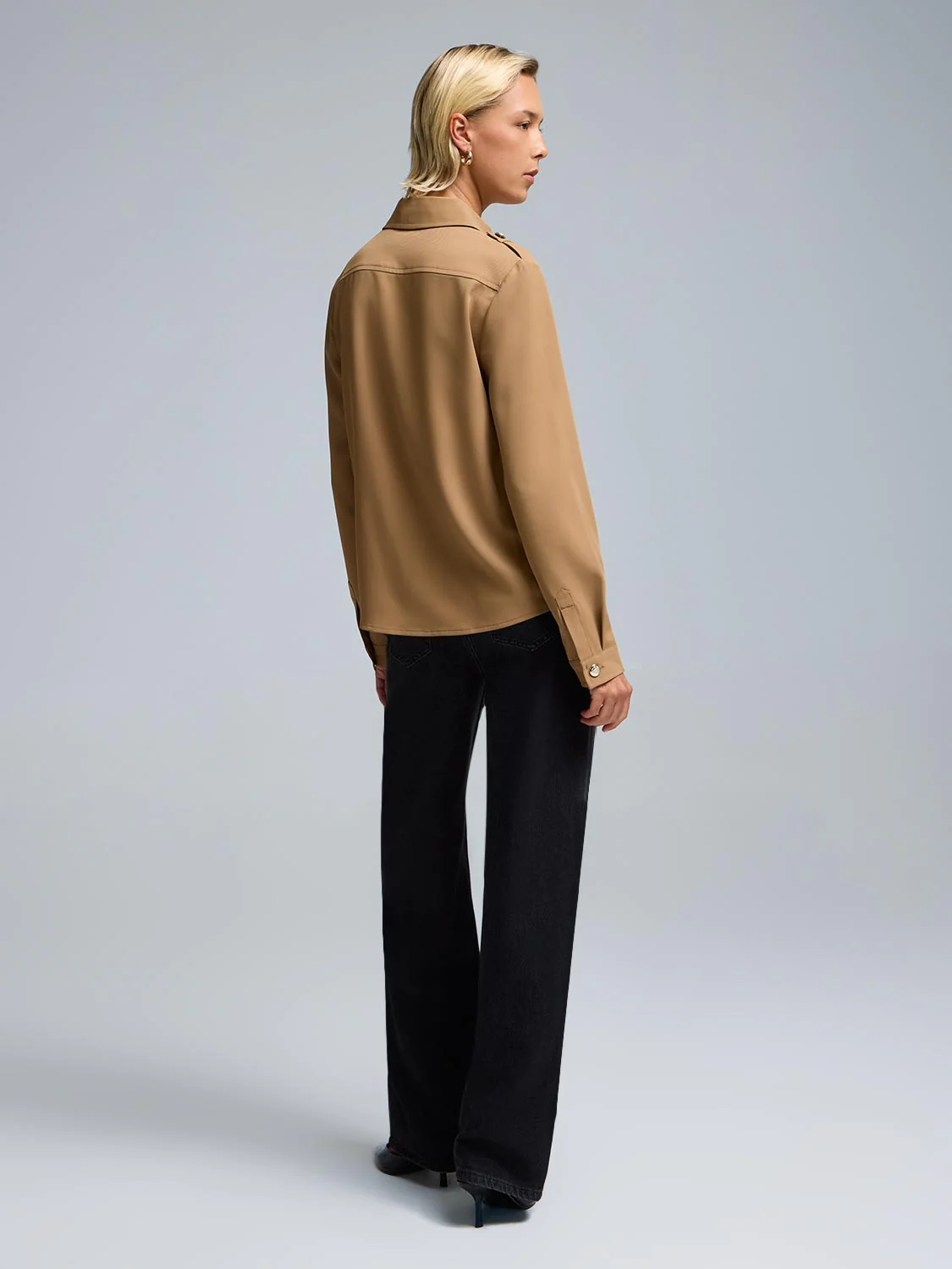 Twill Popover Blouse - Image 3