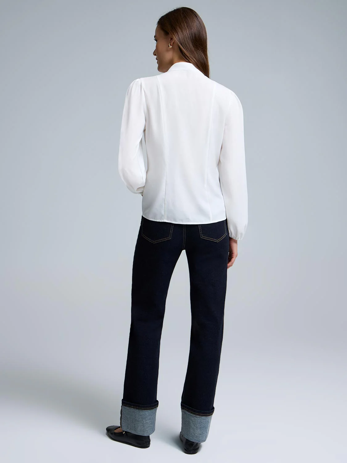 Split Neck Button-Front Blouse - Image 4