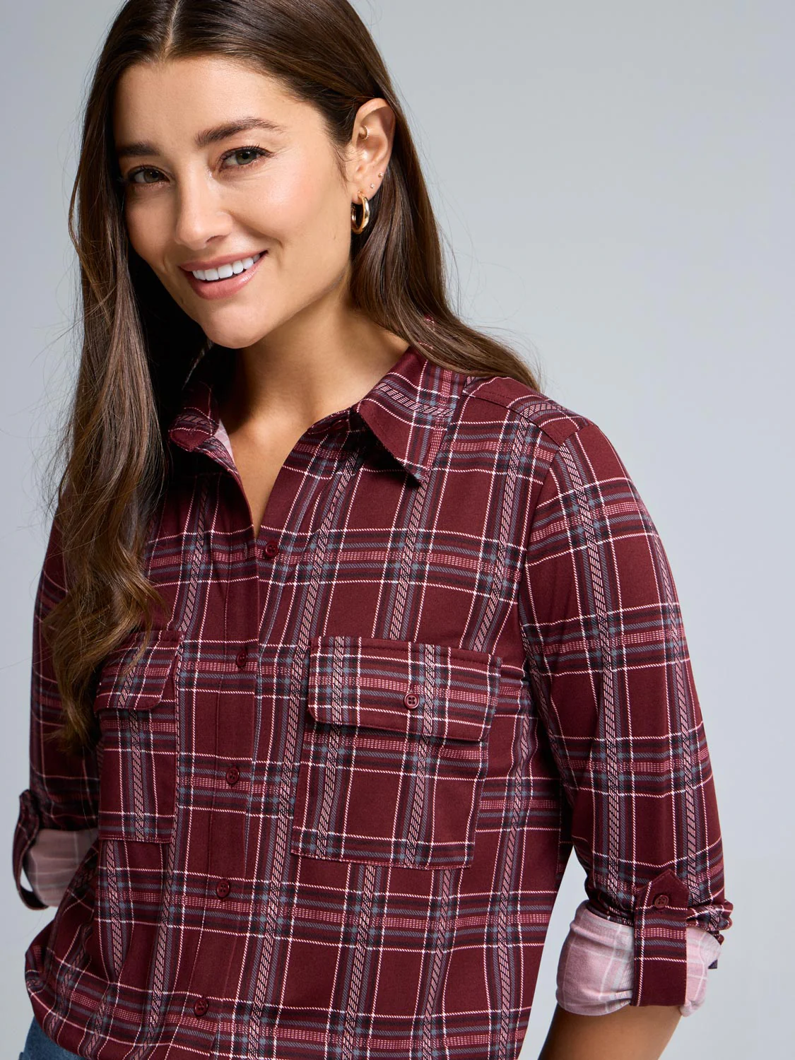 Plaid Button-Up Shirt - Image 4