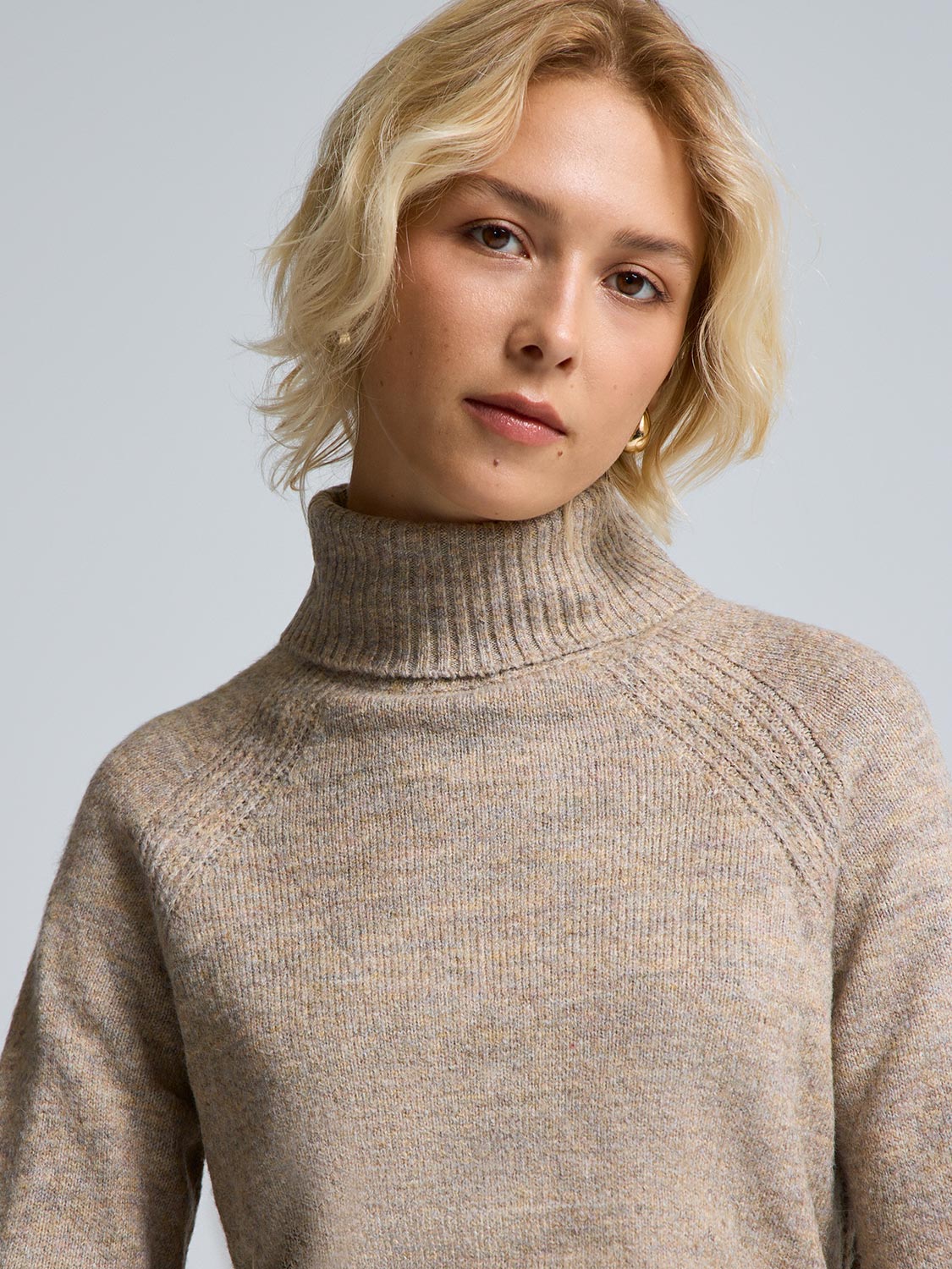 Melange Turtleneck Sweater - Image 2